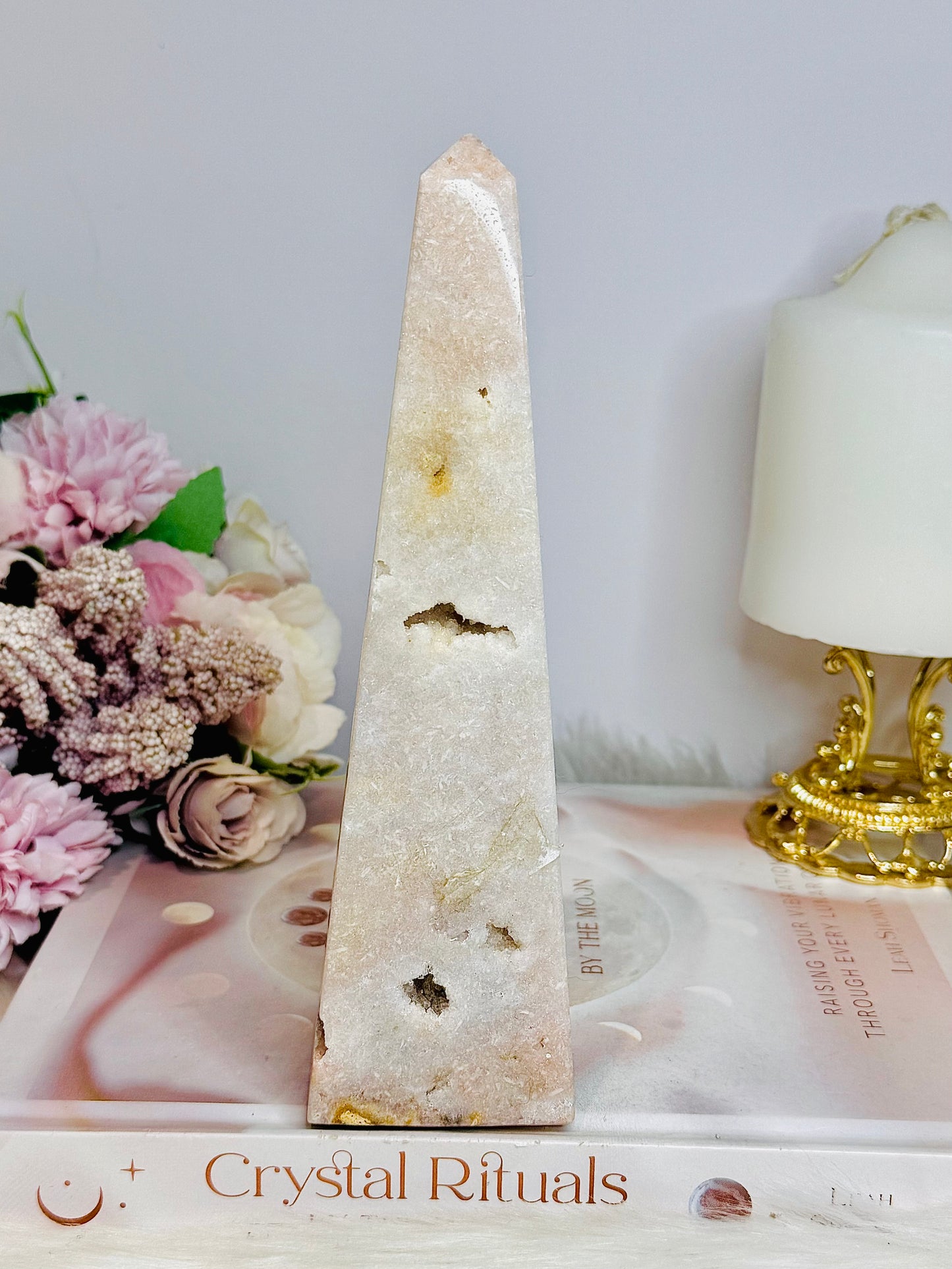 ⚜️ SALE ⚜️ Large Druzy Pink Amethyst Obelisk | Tower 18cm 525g