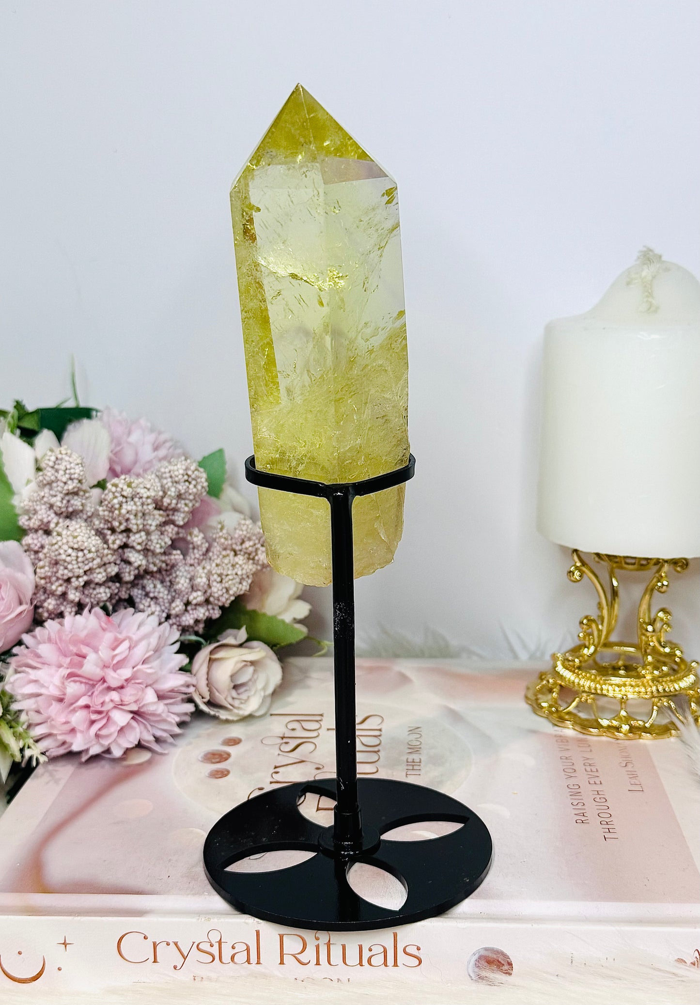 Citrine Tower 21cm Inc Stand