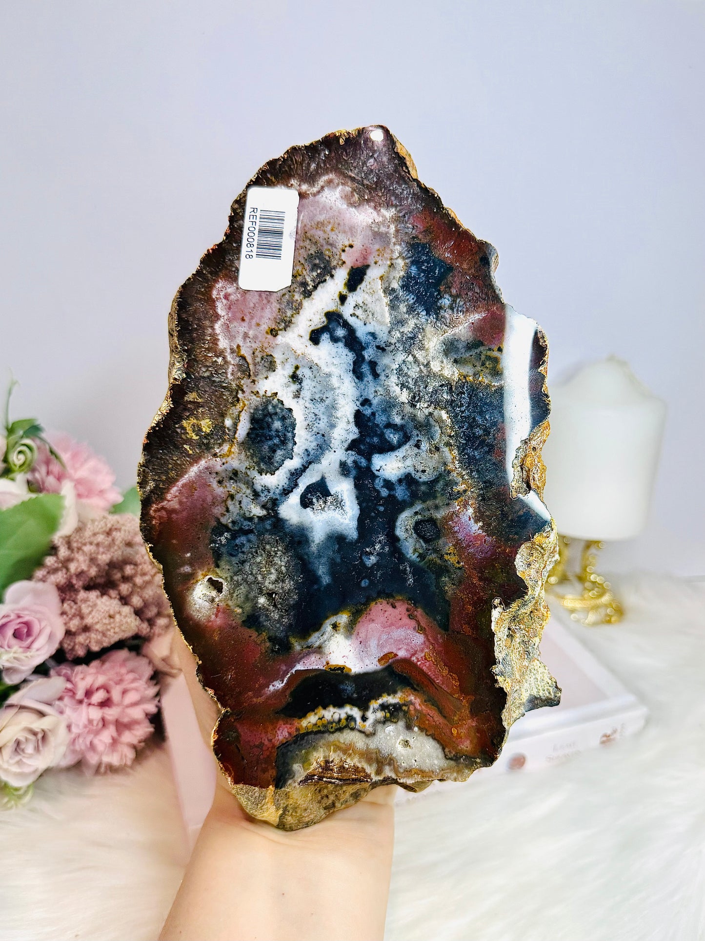 Large Jasper Chunky Slab 22cm 1.1KG On Stand