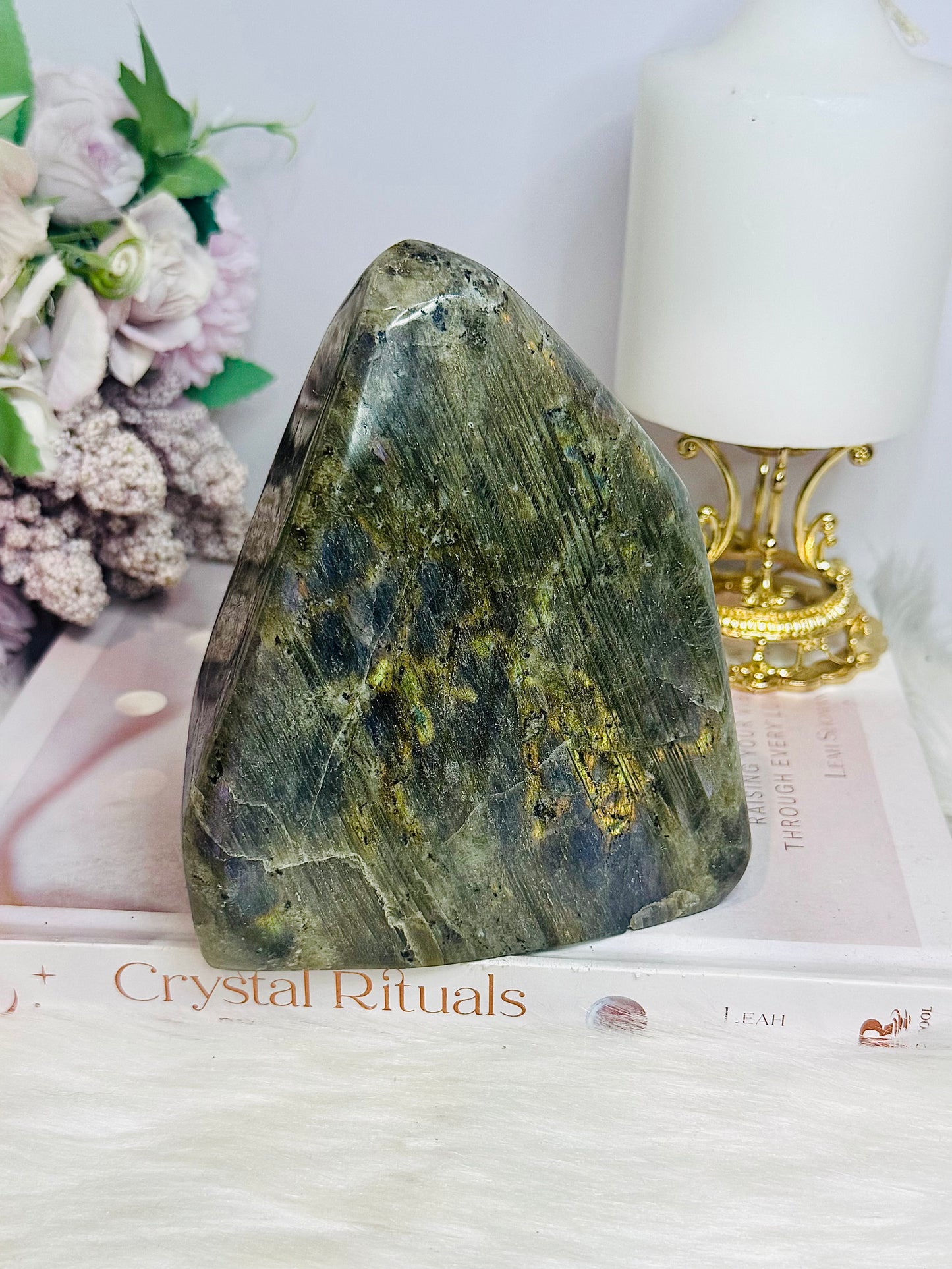 Large Natural Polished Labradorite Freeform 1.1KG