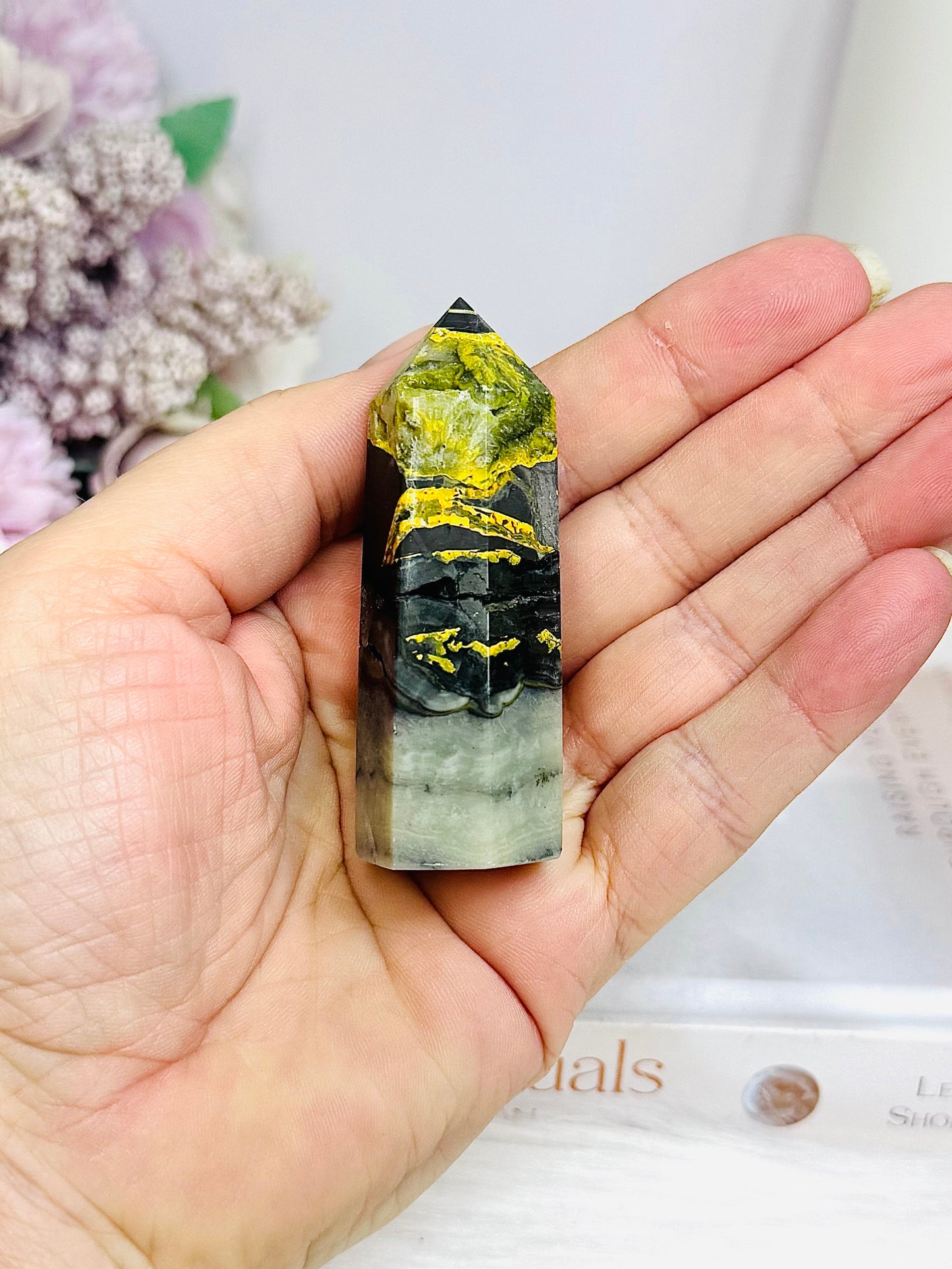 Bumblebee Jasper Druzy Tower 6.5cm