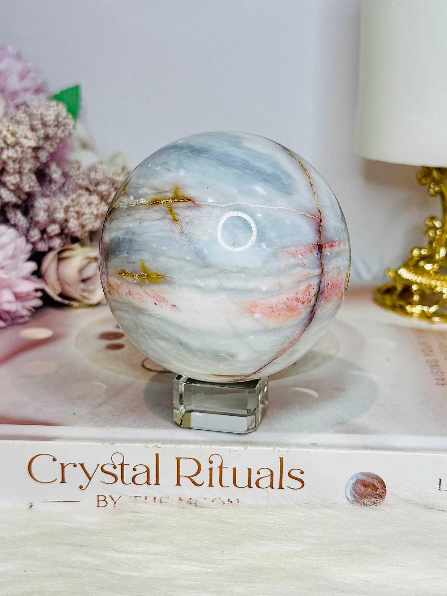 Large Jasper Sphere on Stand 558g