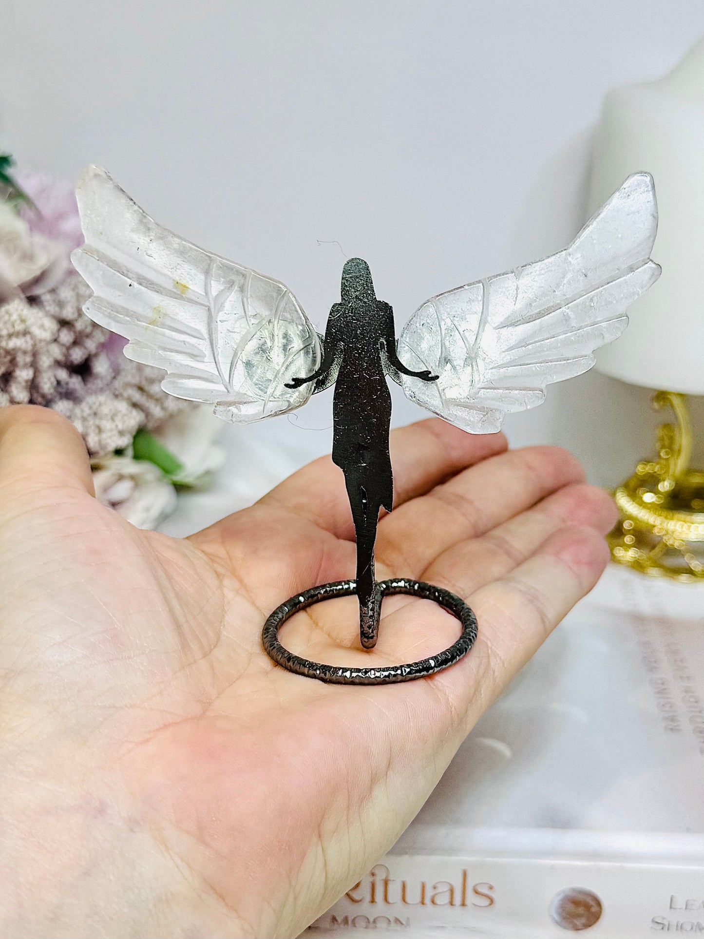 Clear Quartz Angel Wings 9cm