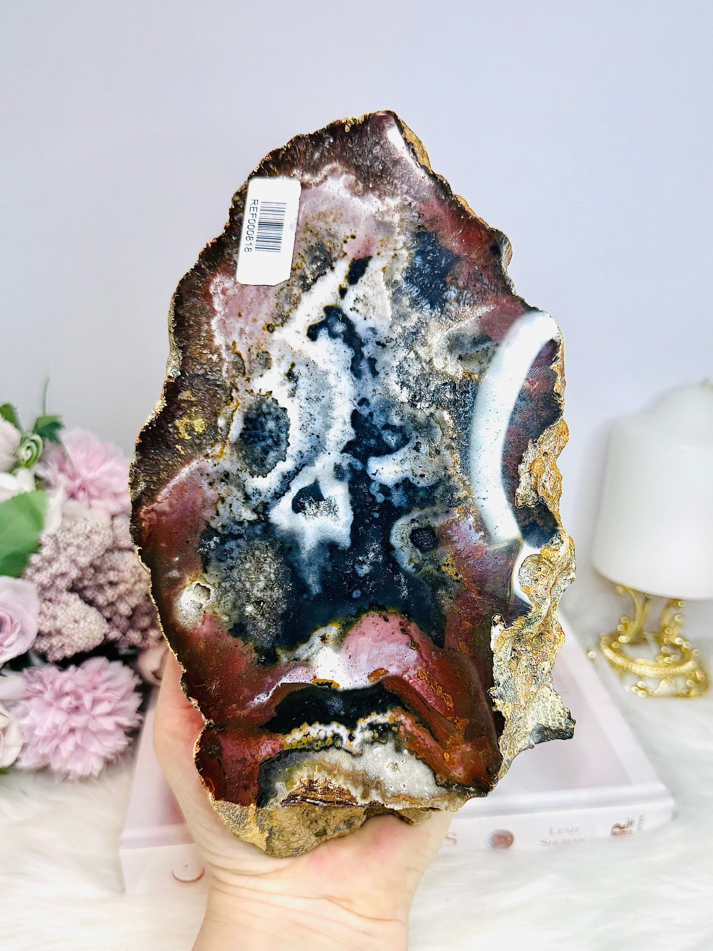 Large Jasper Chunky Slab 22cm 1.1KG On Stand