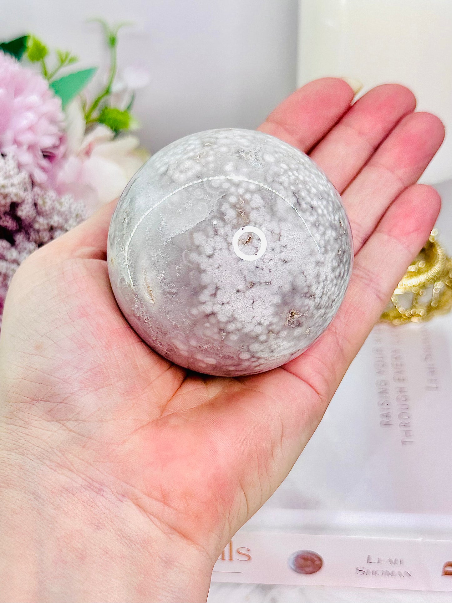 Graceful & Elegant ~ 372Gram Druzy Pink Amethyst Sphere on Silver Stand From Brazil