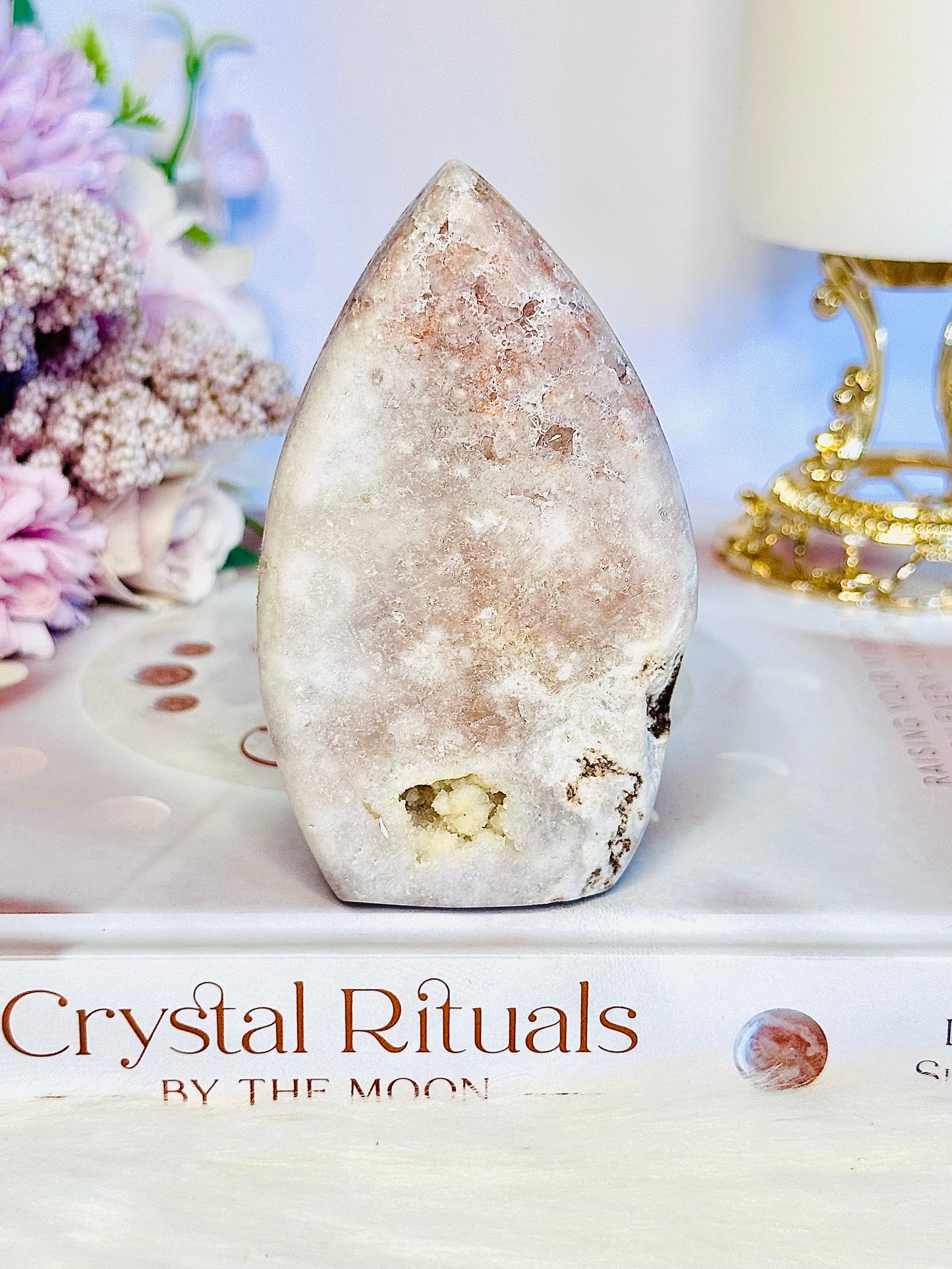 Beautiful 9cm Chunky Druzy Pink Amethyst Flame | Freeform From Brazil
