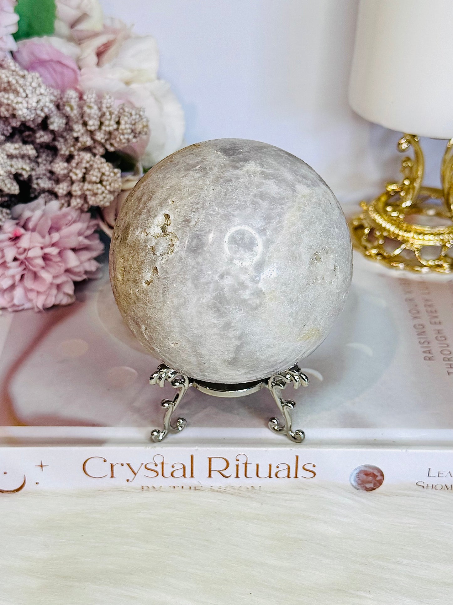 Large Pink Amethyst Sphere on Stand From Brazil 8cm 538grams