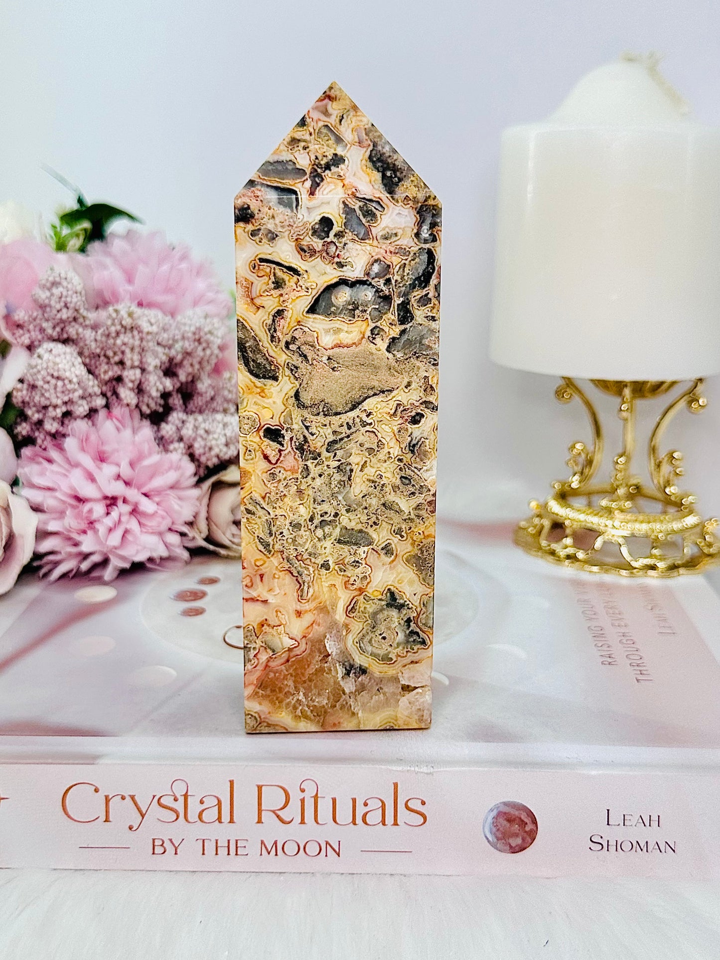Crazy Lace Agate Chunky Perfectly Cut Tower 15cm