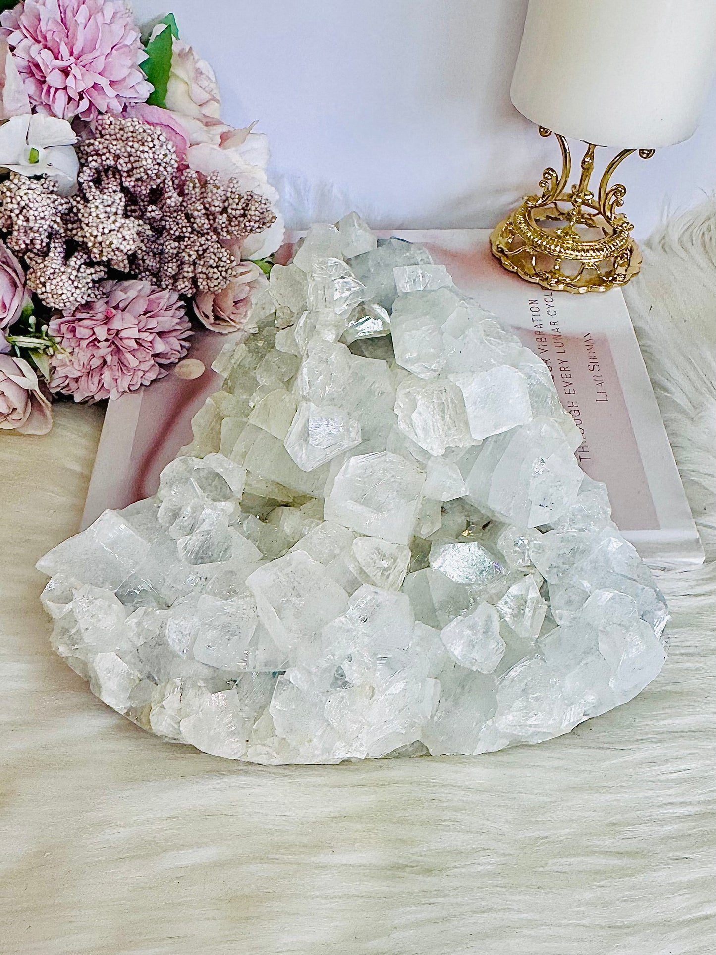 ⚜️ SALE ⚜️ Collectors Piece ~ High Grade Huge Natural White Apophyllite Cluster 1.79KG