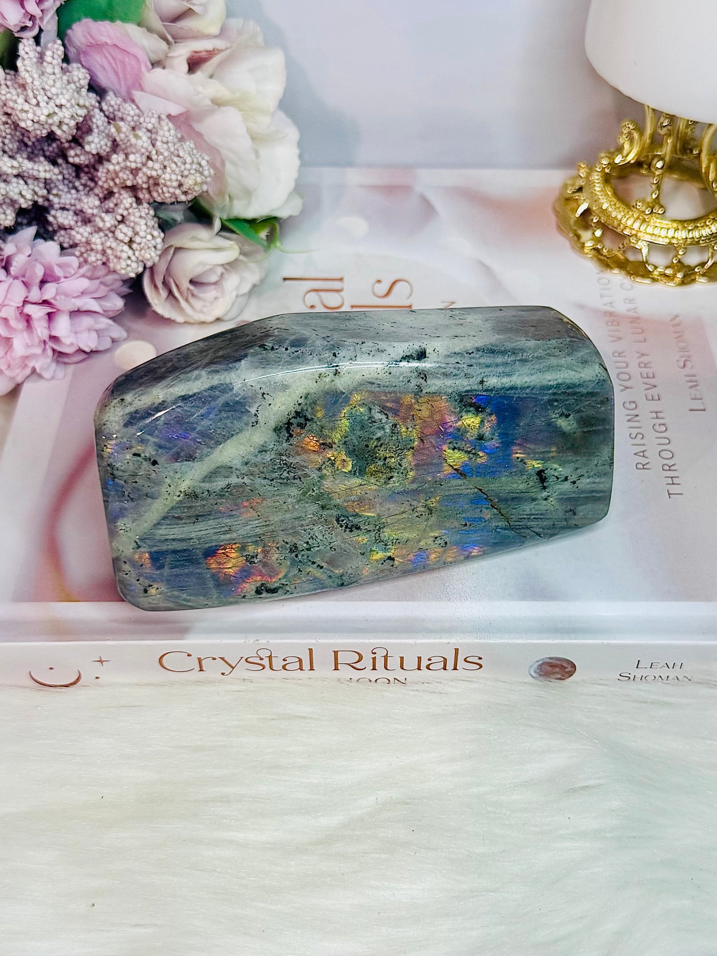 Absolutely Stunning 13cm Chunky 622gram Purple Flash Labradorite Freeform