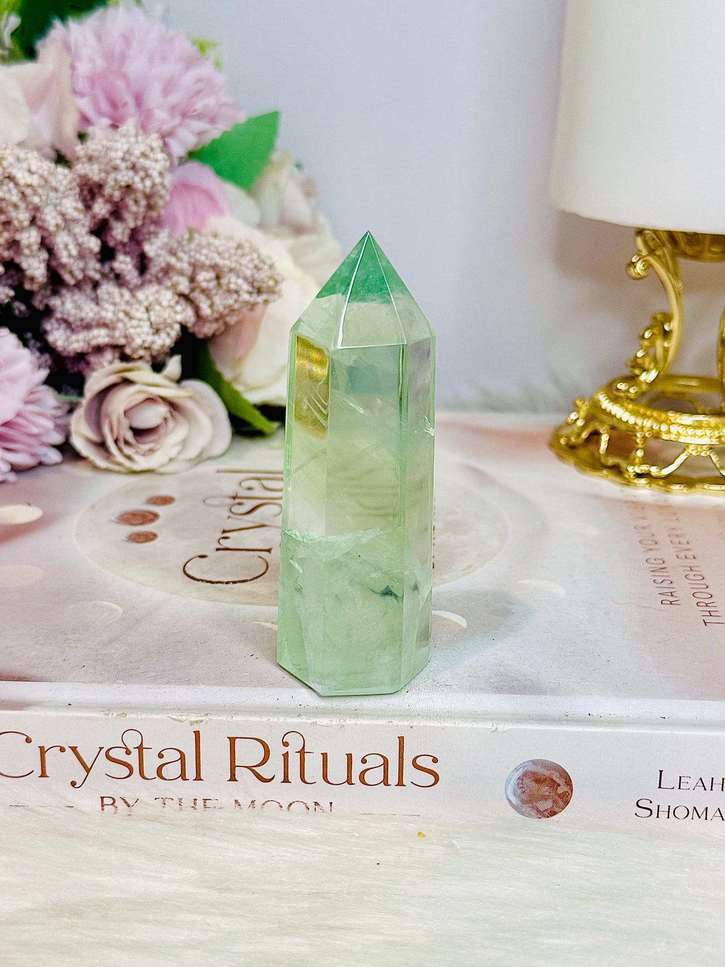 High Grade Green Fluorite Tower 8cm