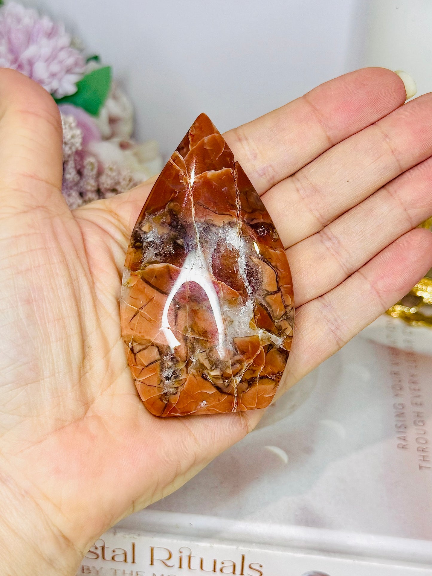 Cotton Candy Agate Flame 8cm