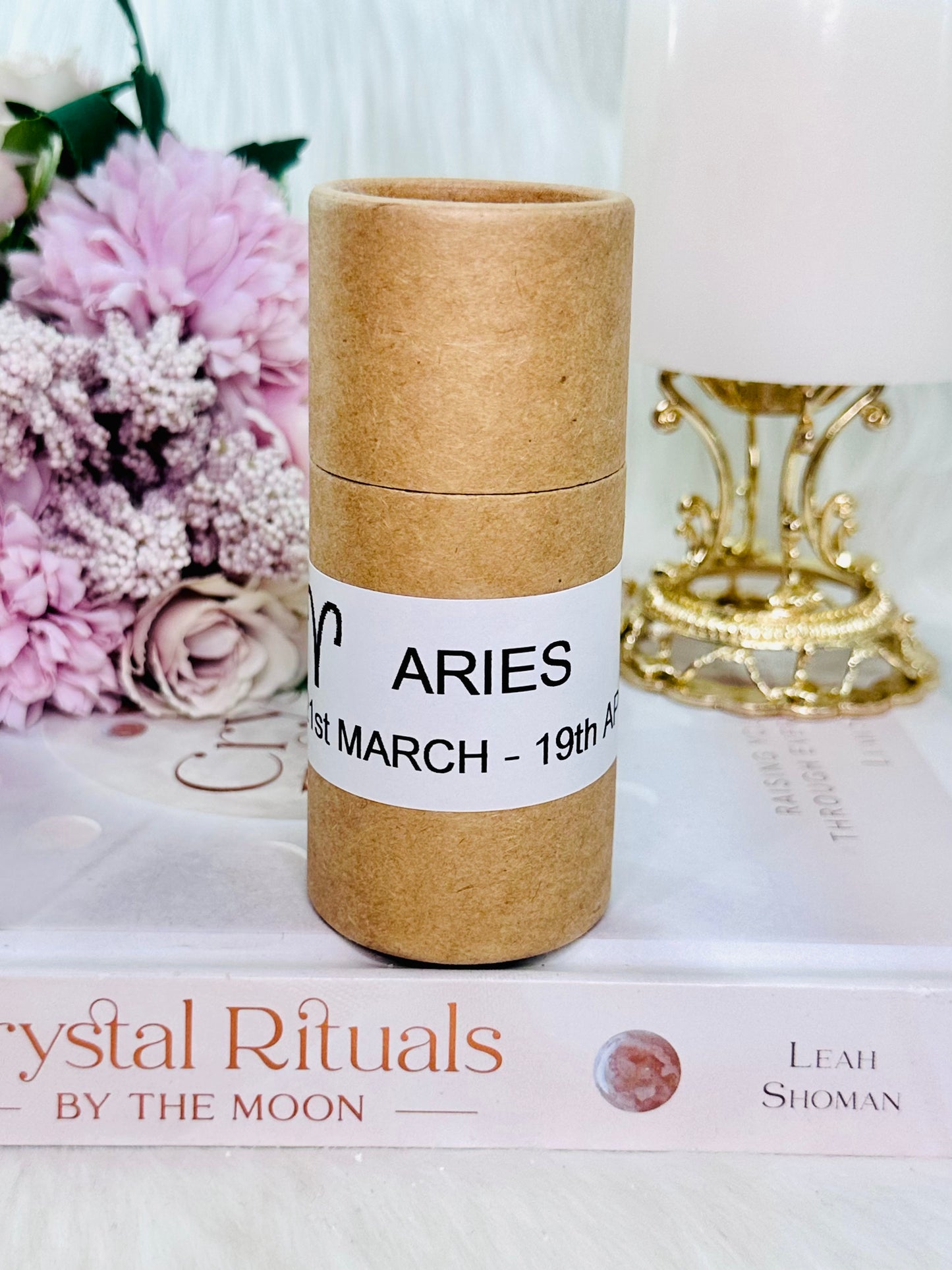 Star Sign Pack ~ ARIES ♈️ Cylinder Pack with 5 Tumble Stones & Info Card