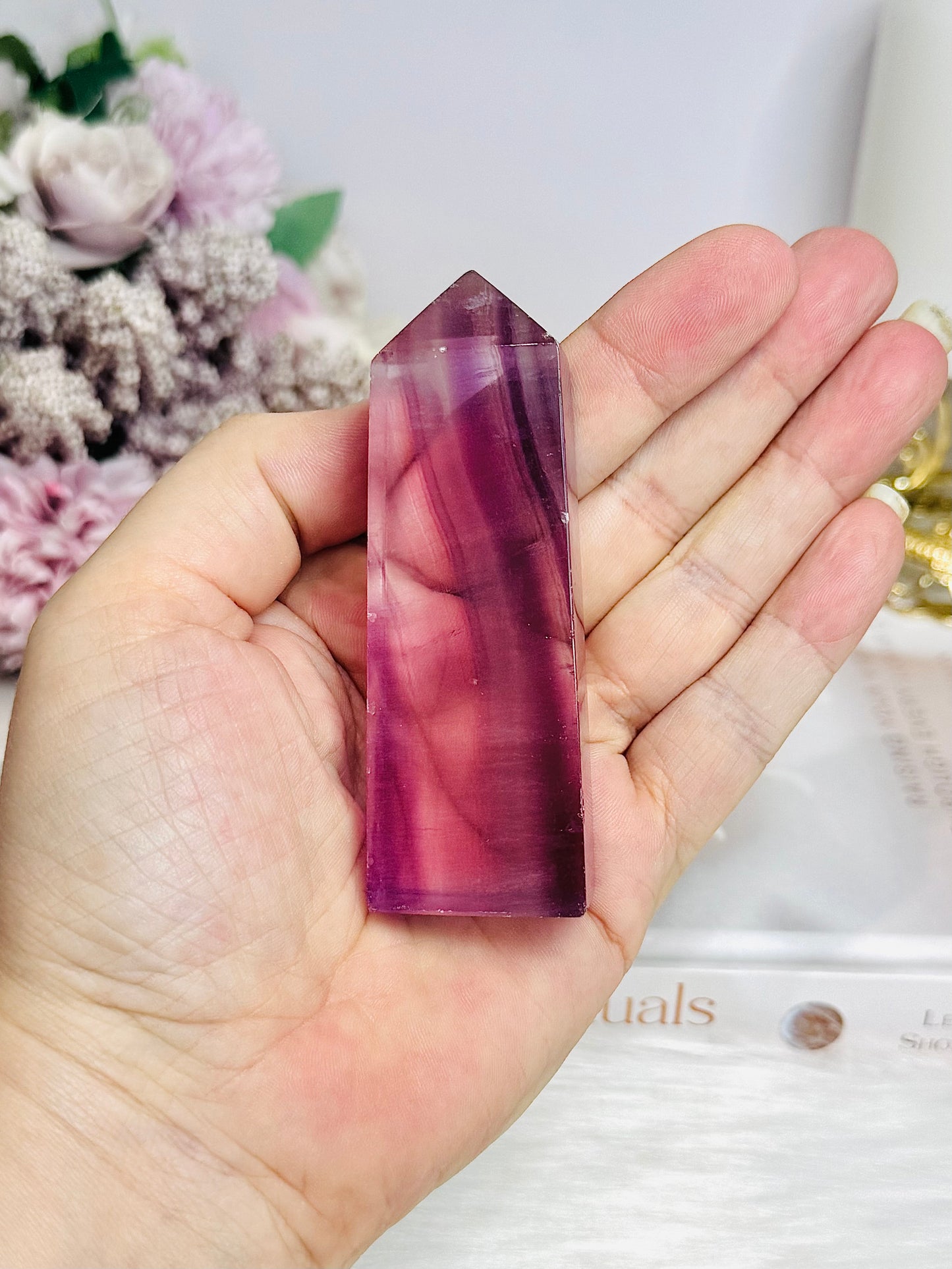 Purple Fluorite Tower 8.5cm