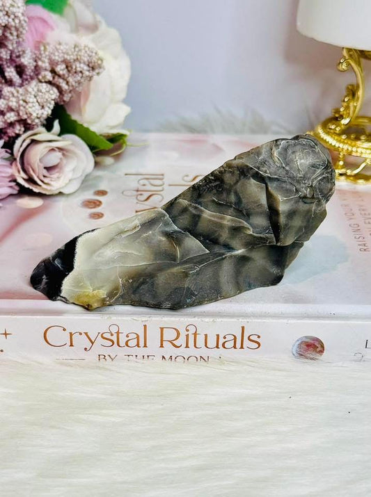 Natural Volcano Agate Freeform UV Reactive 9cm