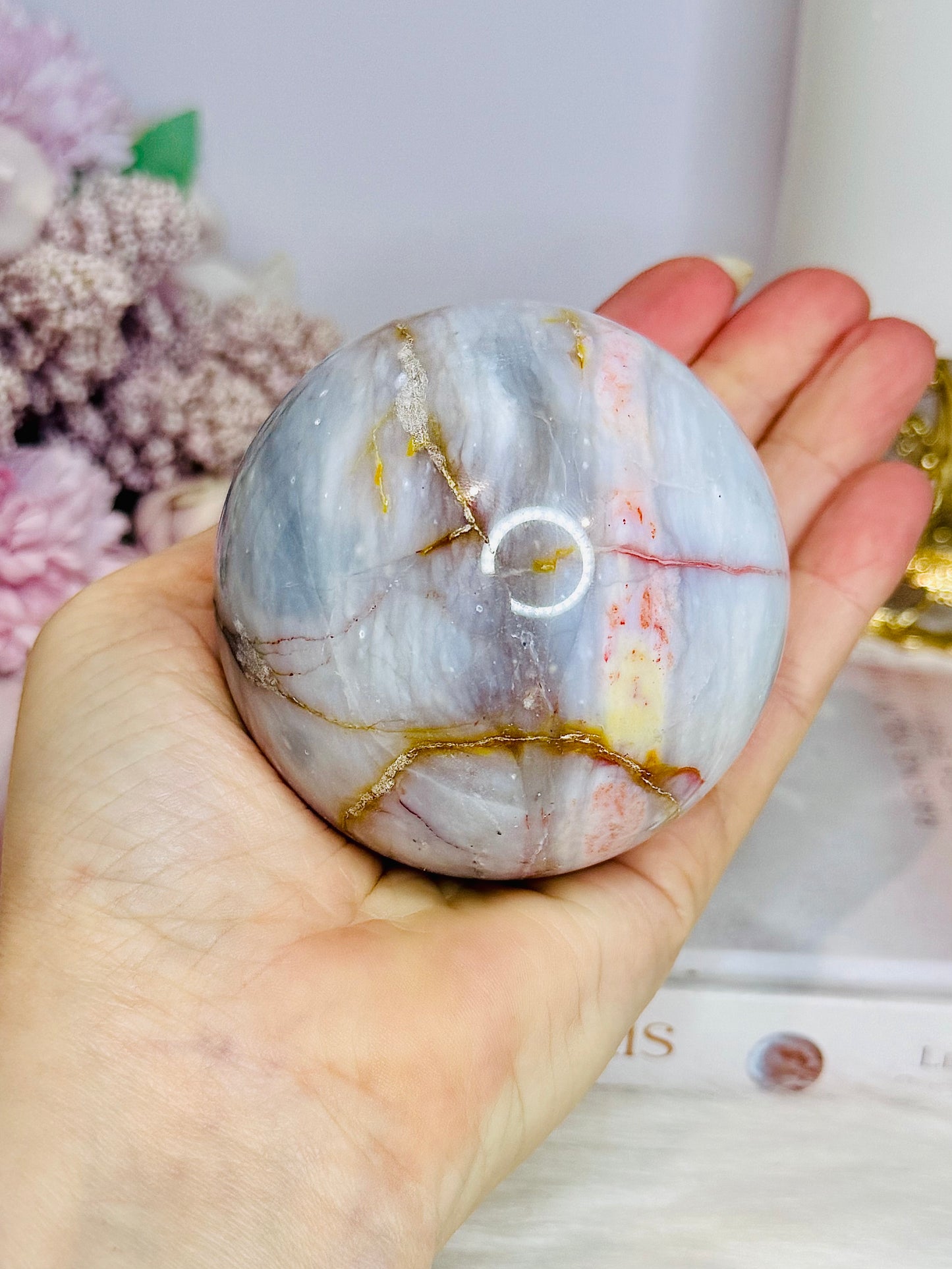 Large Jasper Sphere on Stand 558g