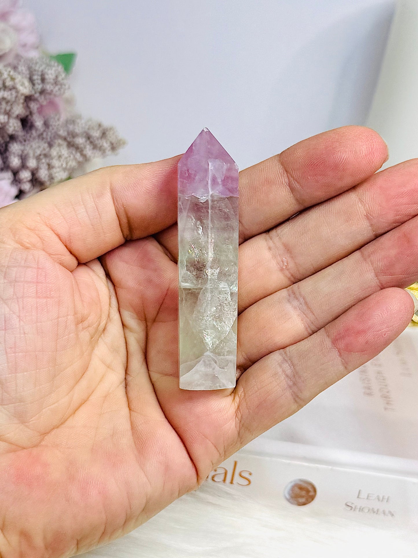 High Grade Watermelon Fluorite Tower 7cm Full of Rainbows