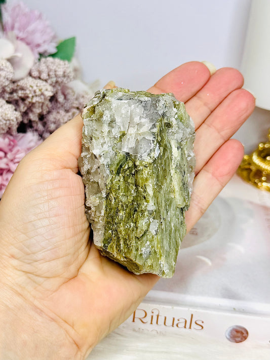 Natural Green Kunzite Specimen 312g