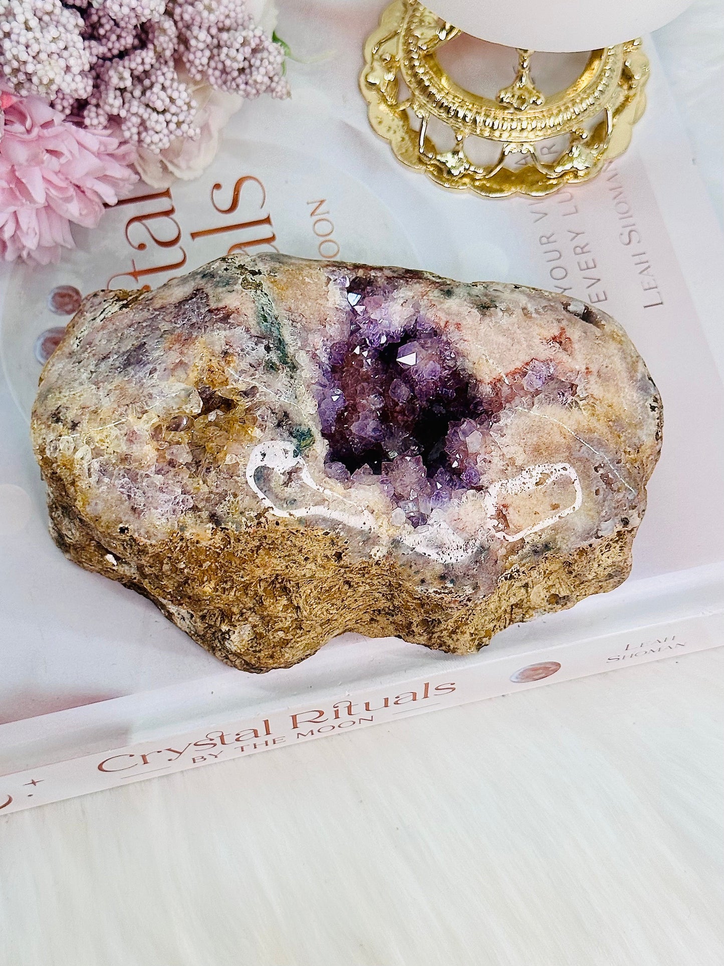 Divinely Fabulous Large 702gram High Grade Druzy Pink Amethyst Freeform From Brazil