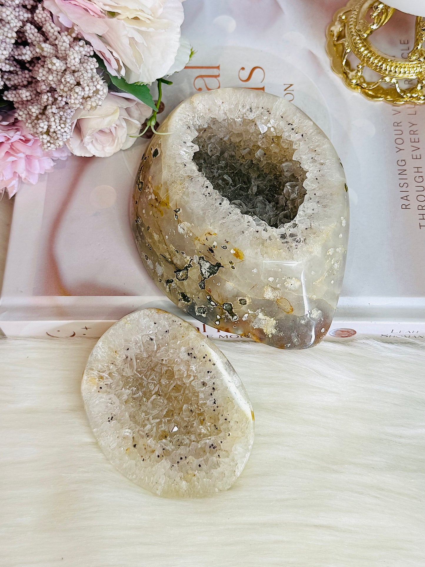 Fabulous Large Natural Druzy Agate Jewellery Box Geode 463grams