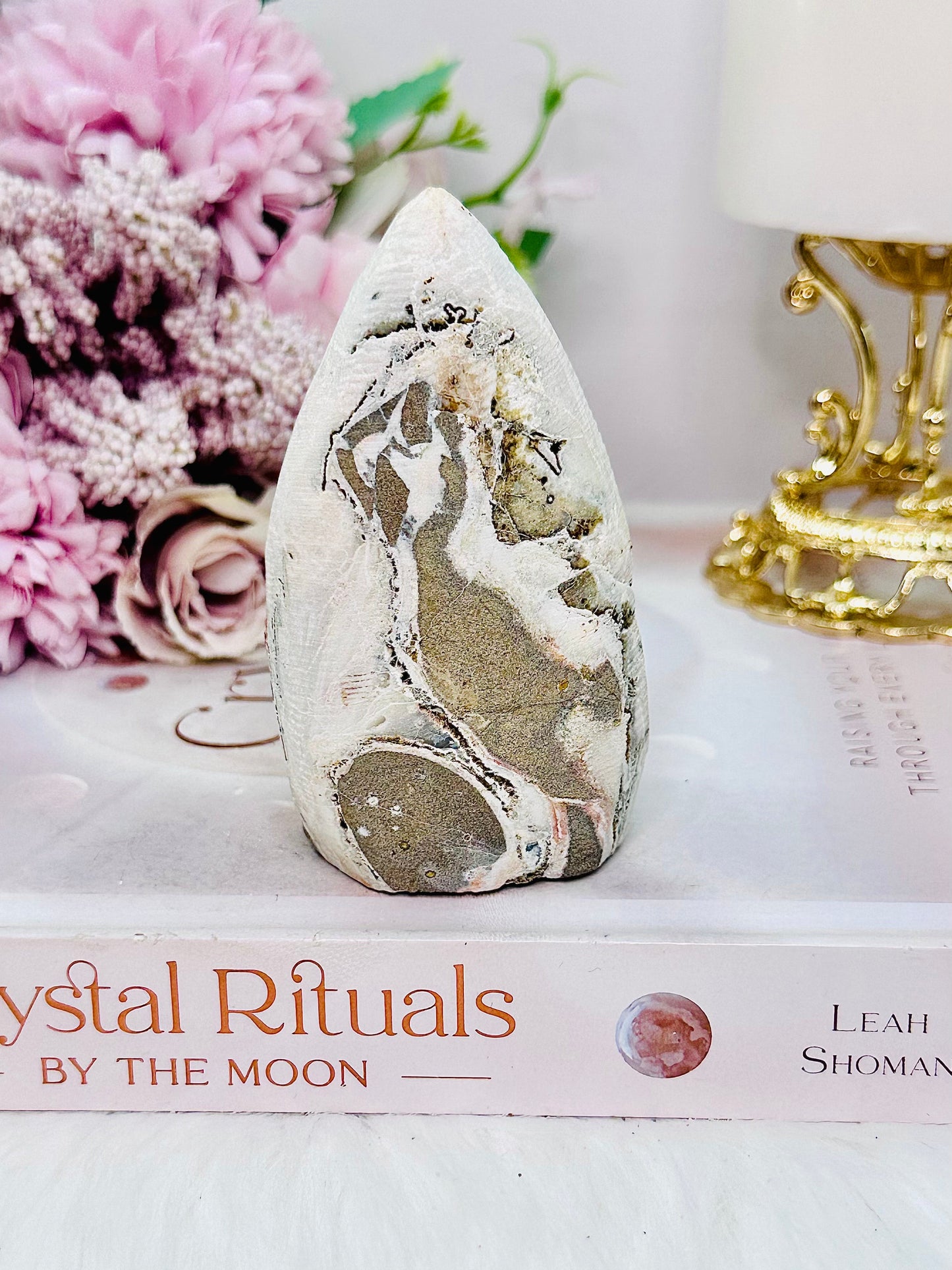 White Sugar Druzy Quartz Freeform 9cm 115grams