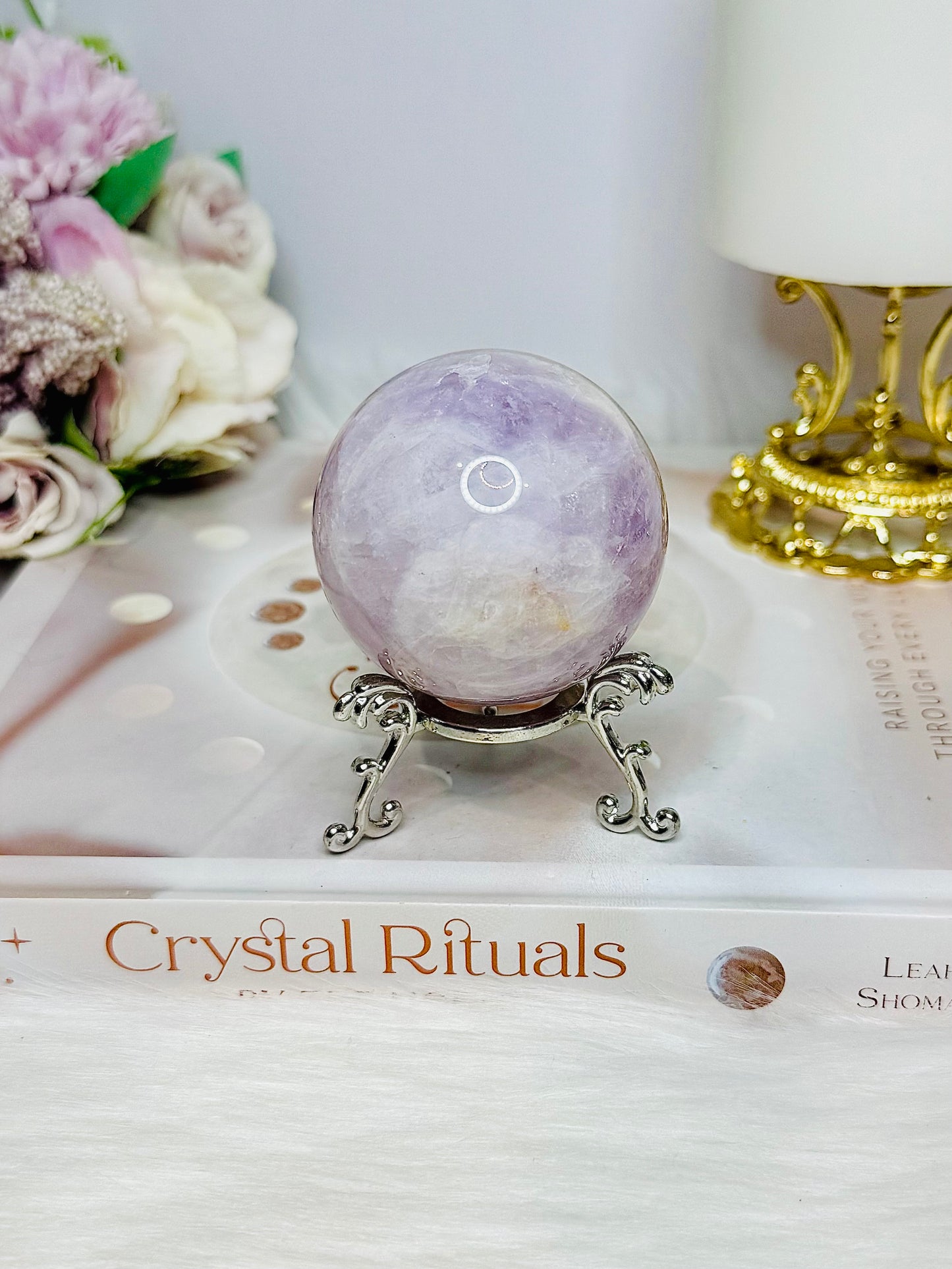 Natural Kunzite Sphere on Stand 5.5cm