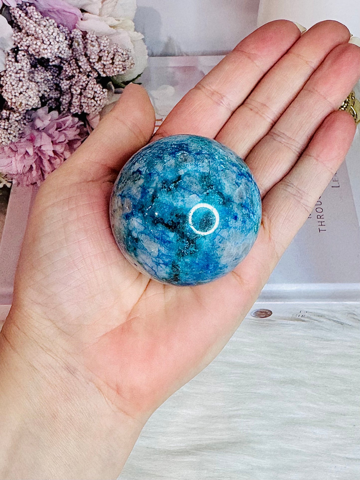 Chrysocolla Sphere On Stand 191grams