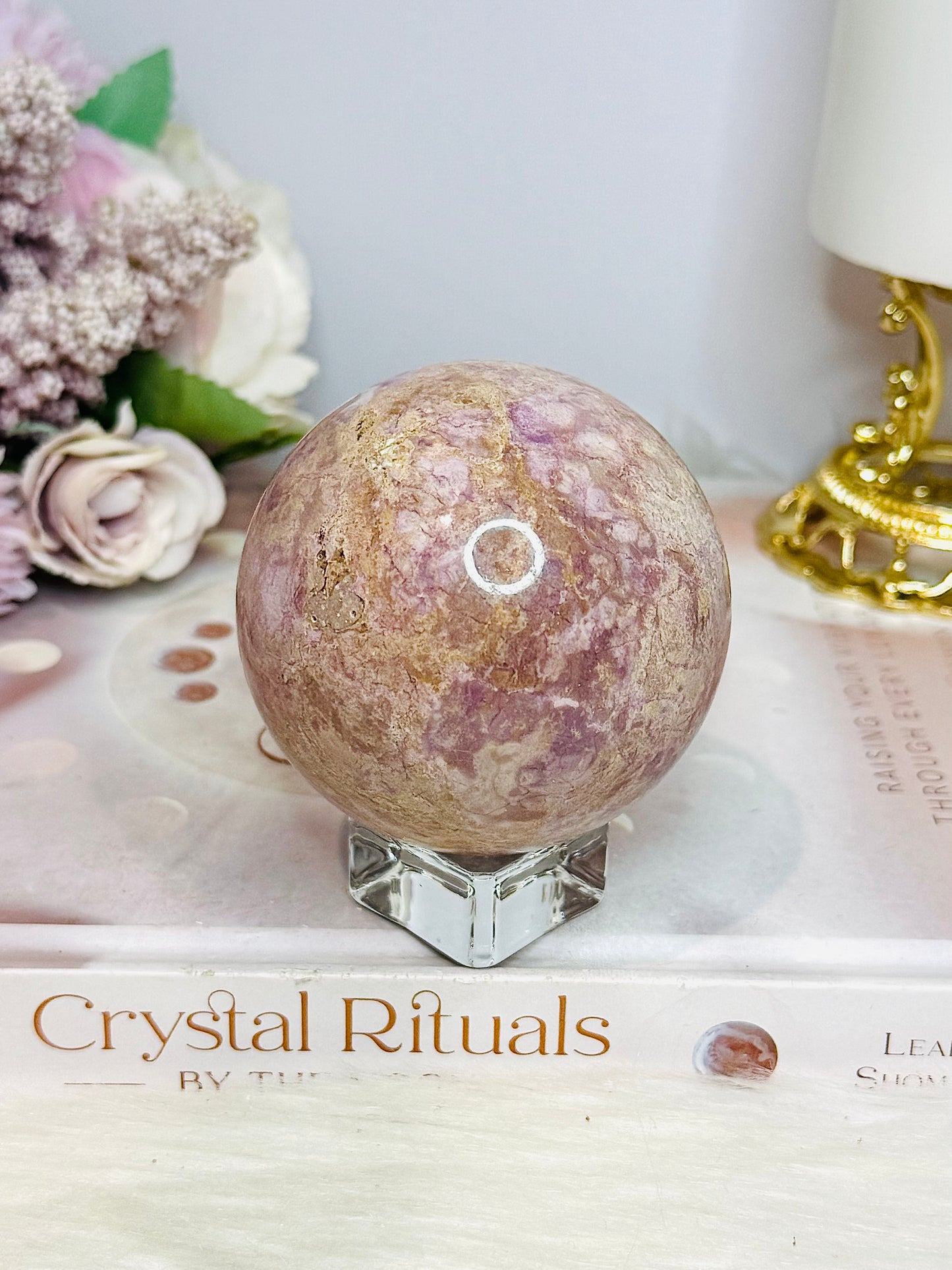 Rare Phosphosiderite Large Sphere On Stand 355g