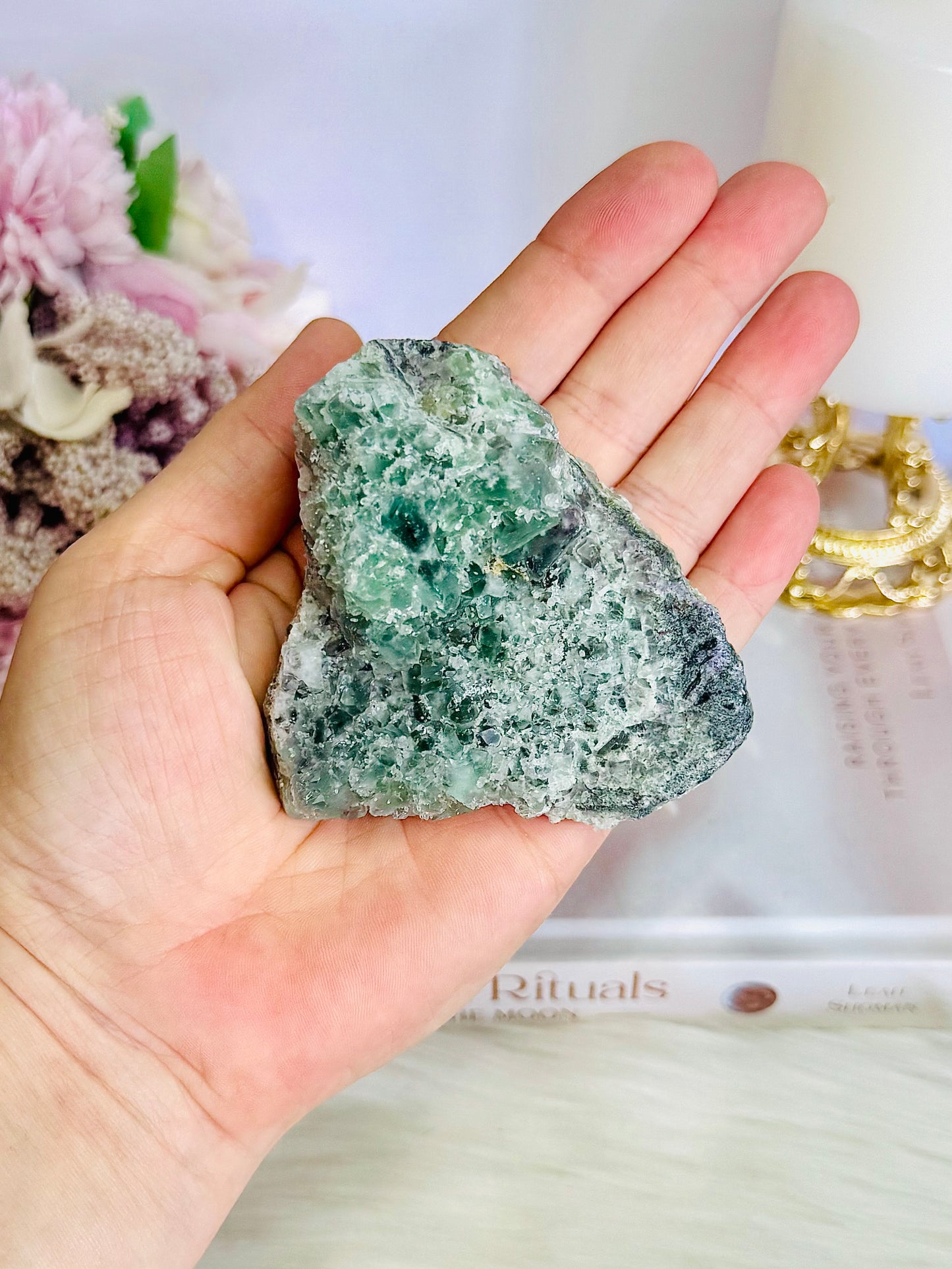 Gorgeous Natural Green Fluorite Specimen 186grams