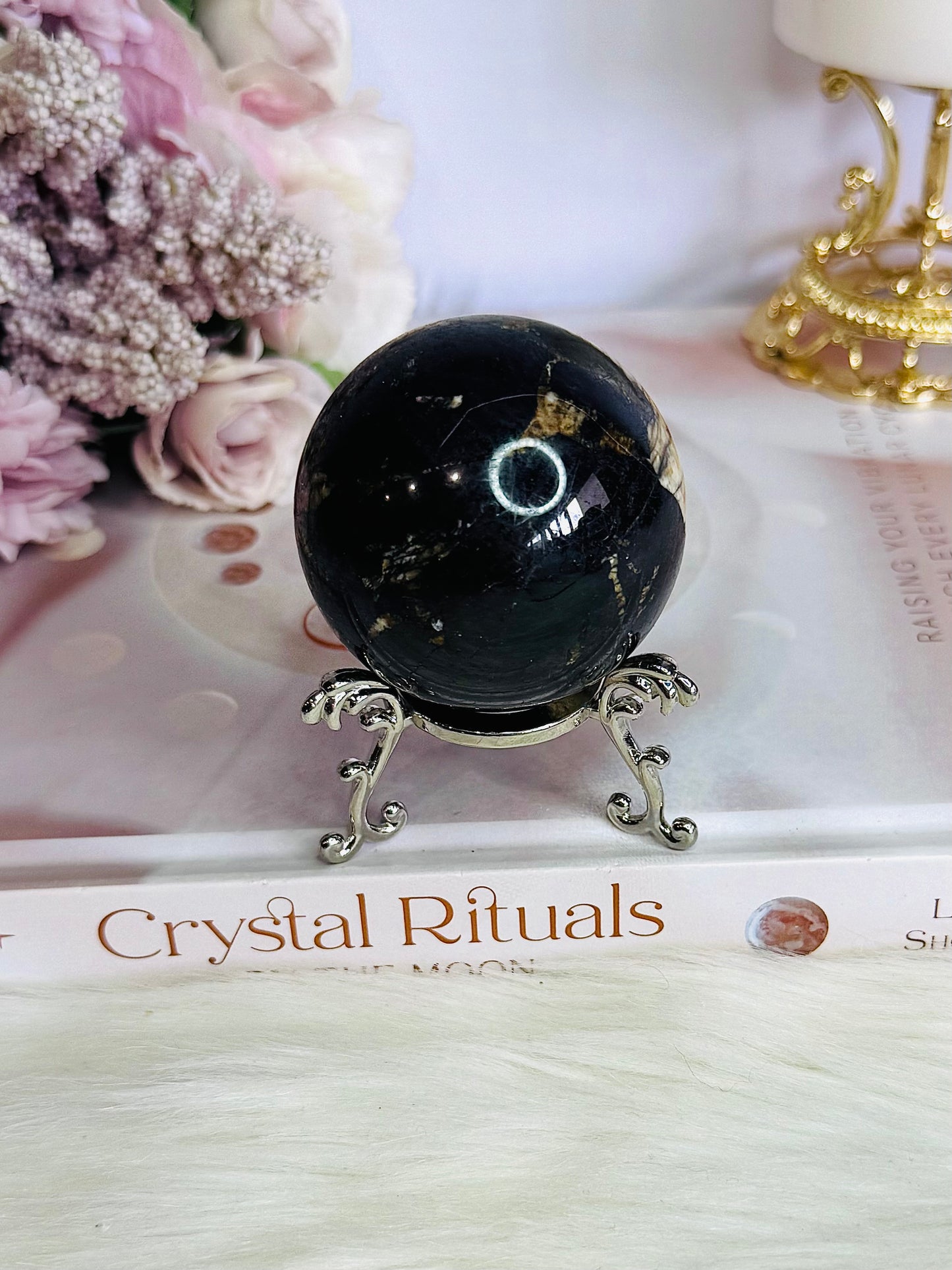 Rare Natural Purpurite Sphere On Stand 202grams