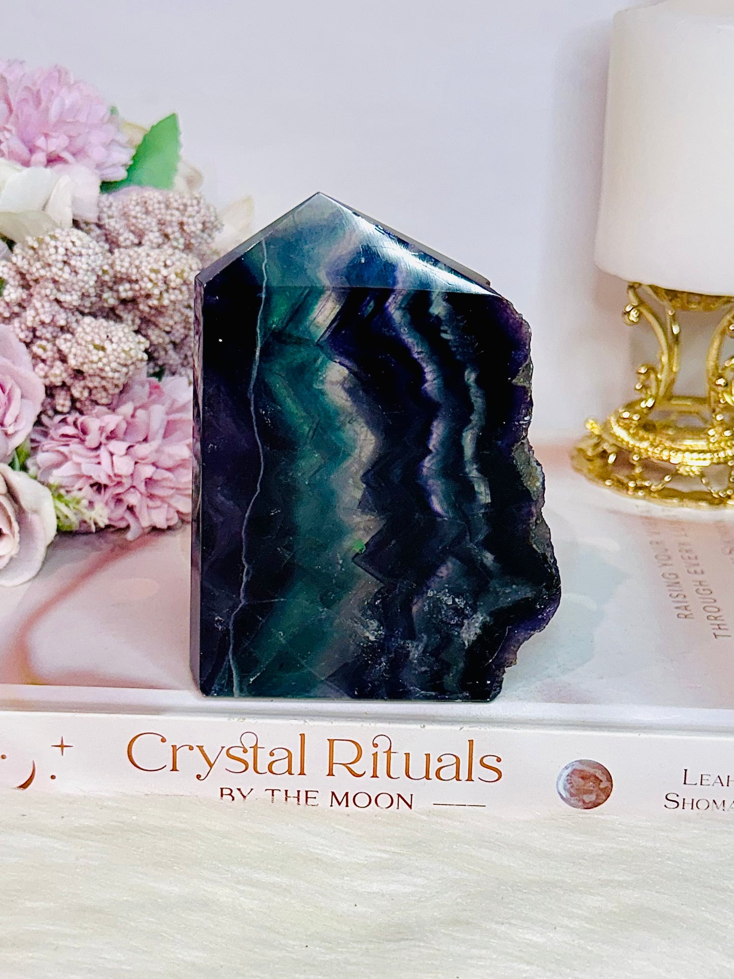 Rainbow Fluorite Slab | Tower 11cm