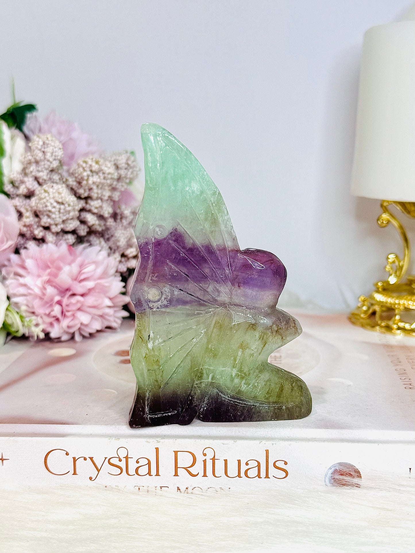 Fluorite Carved Fairy 9cm