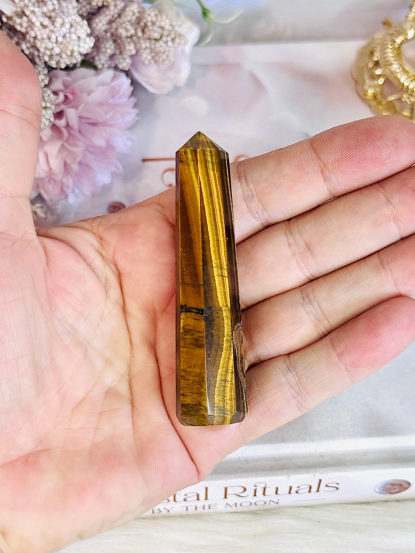 Tigers Eye Flashy Tower 8cm