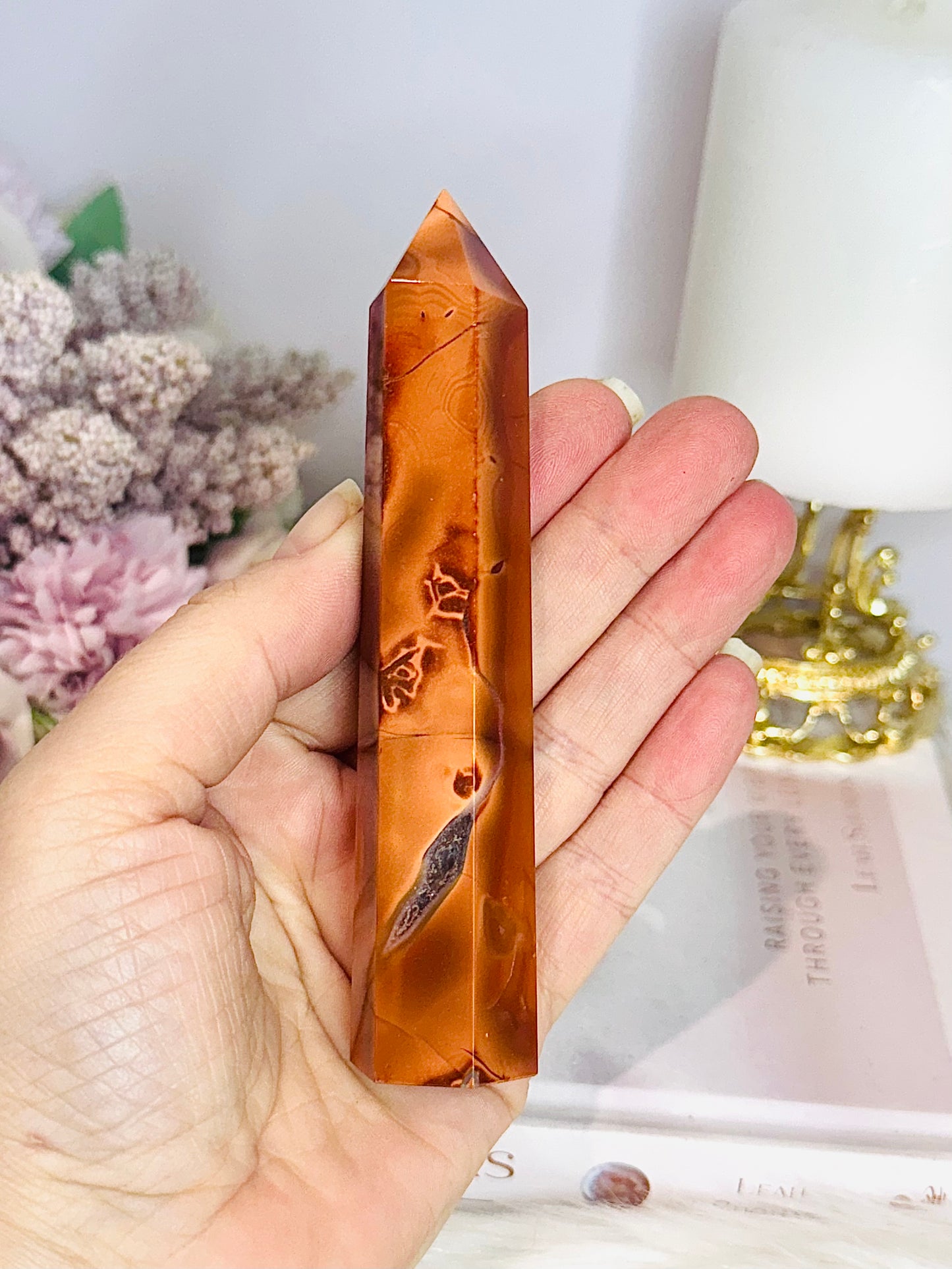 High Grade Carnelian Tower 12cm