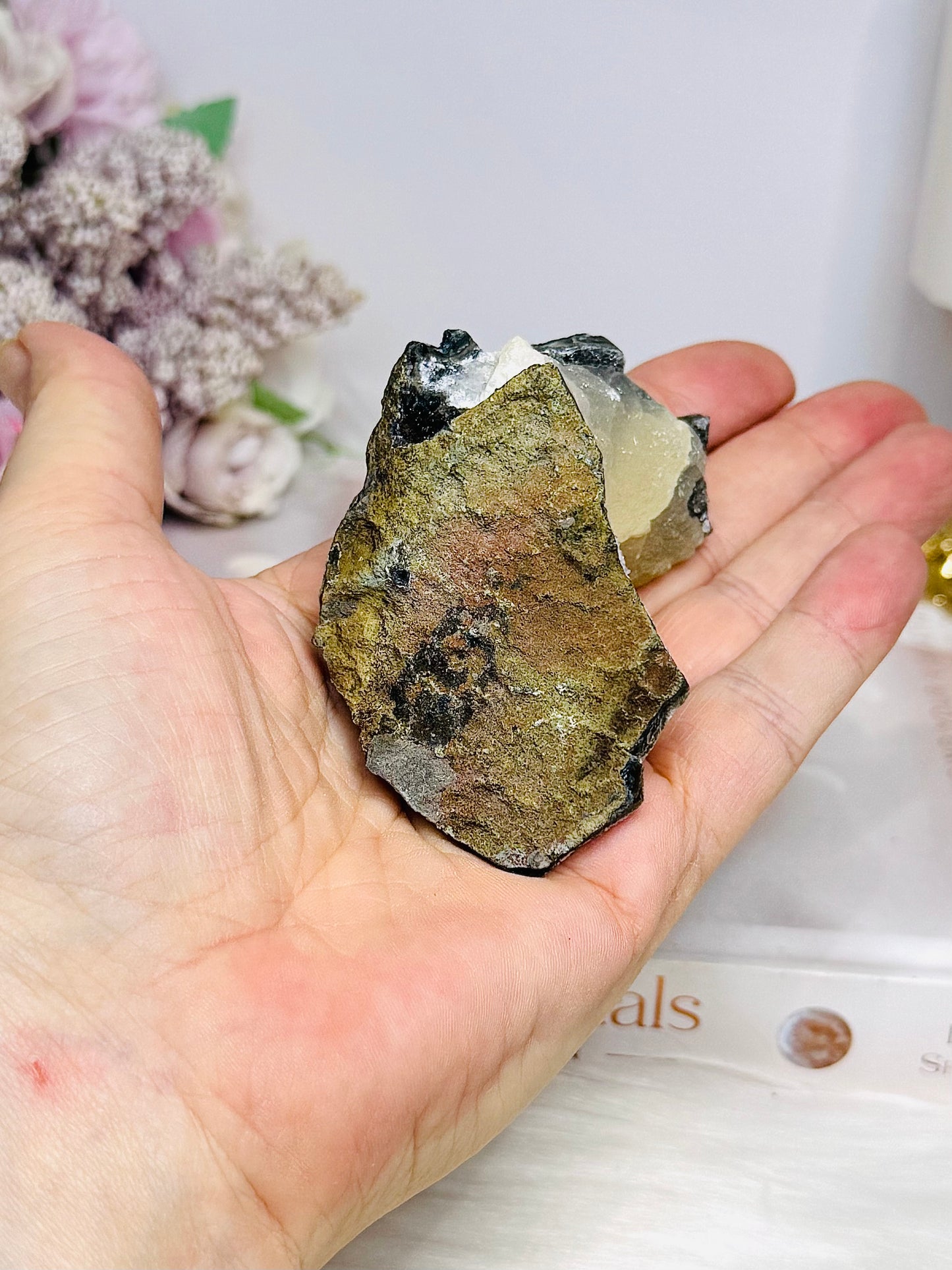 Amethyst with Calcite Specimen 101g