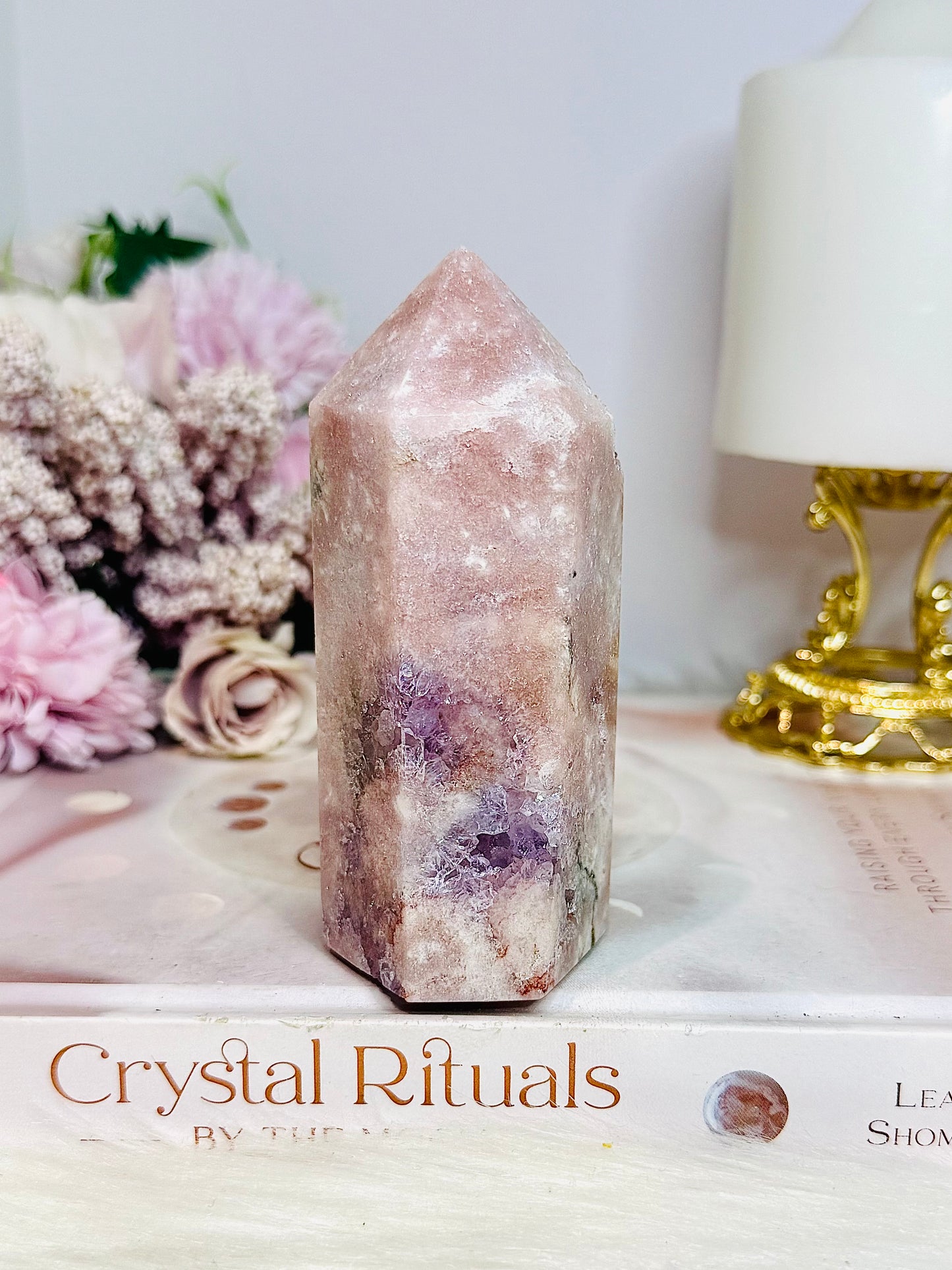 Druzy Pink Amethyst Tower 275g