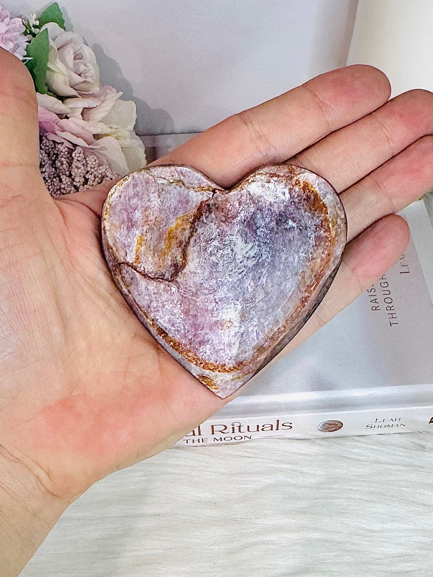 Divine Large 7cm Purple Mica Shiny Heart