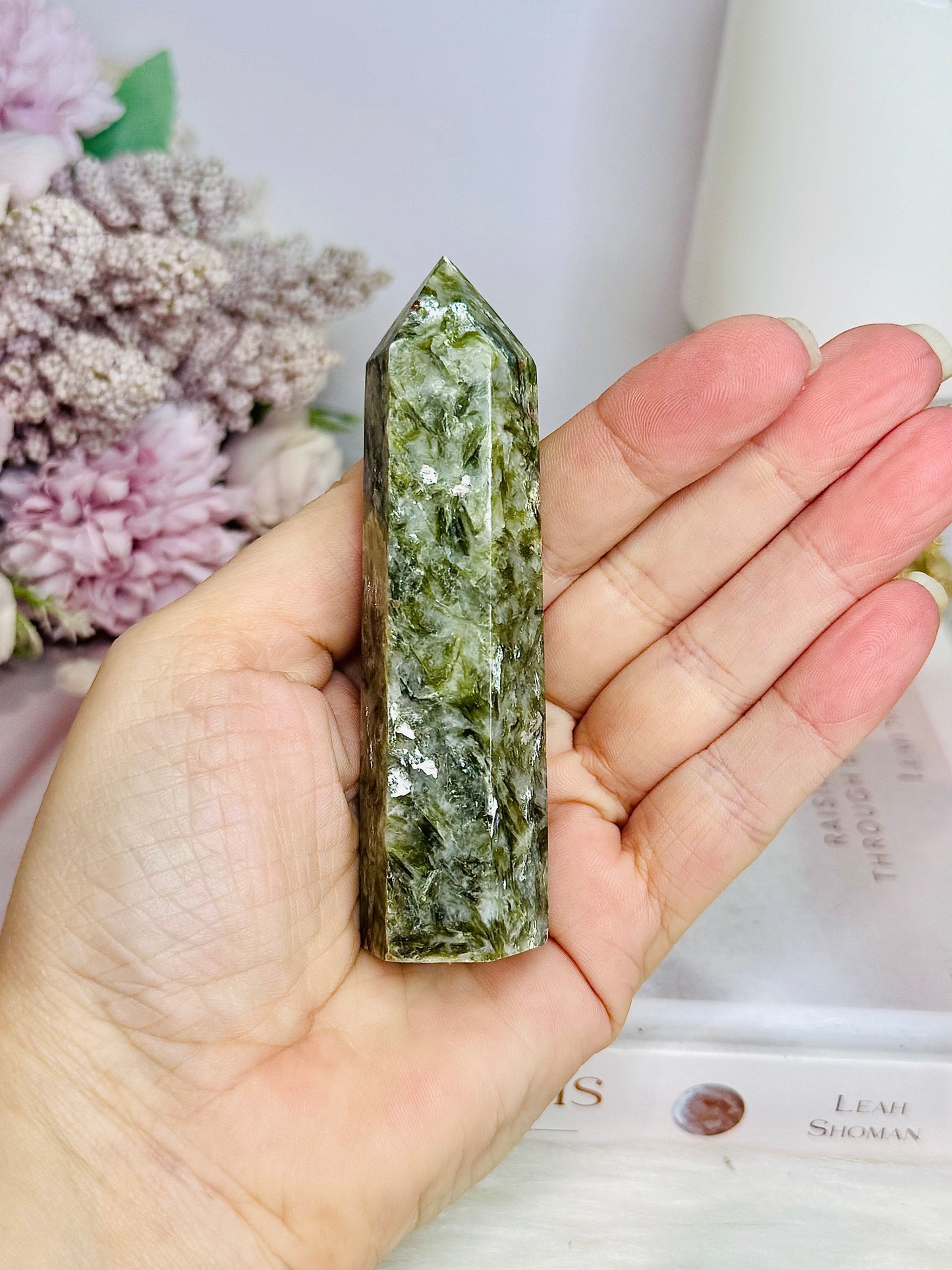 Green Mica Chunky Tower 9.5cm