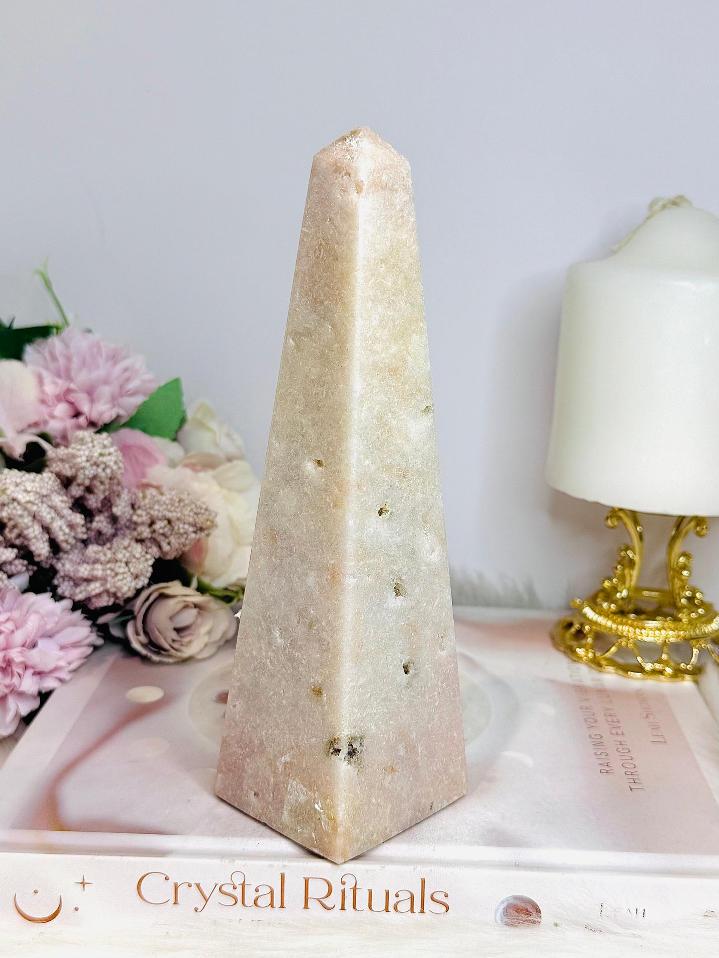 ⚜️ SALE ⚜️ Large Druzy Pink Amethyst Obelisk | Tower 18cm 525g