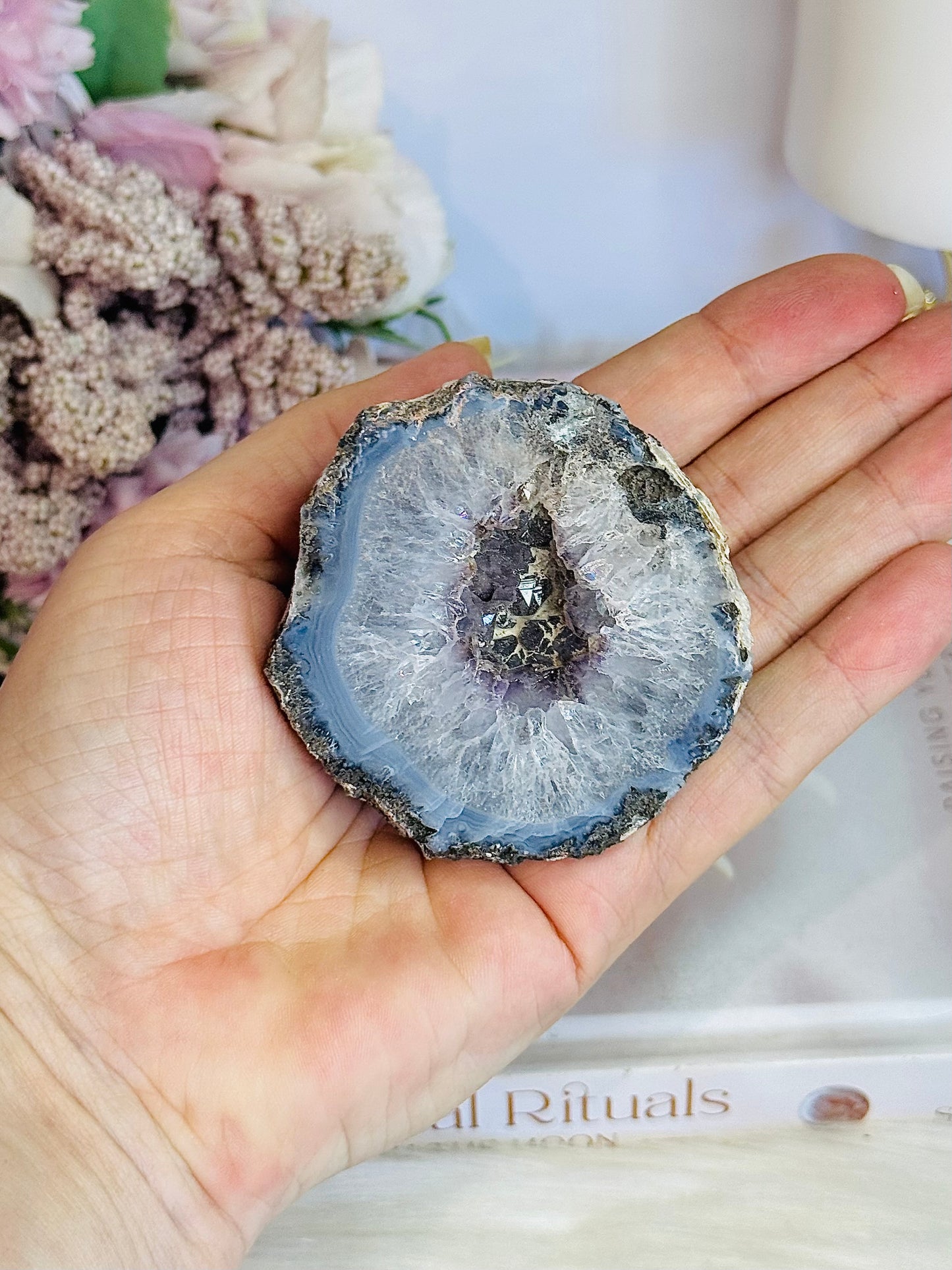 Beautiful Natural Druzy Agate Geode