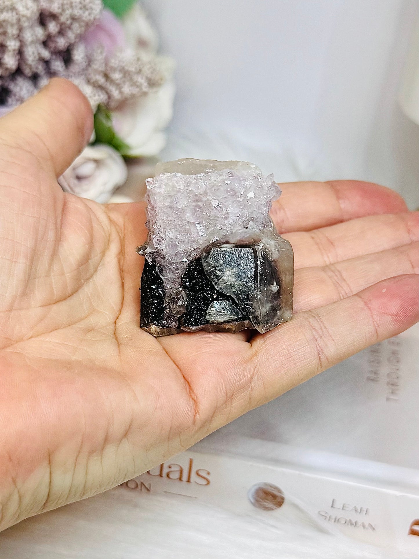 High Grade Amethyst in Calcite Cluster 73g