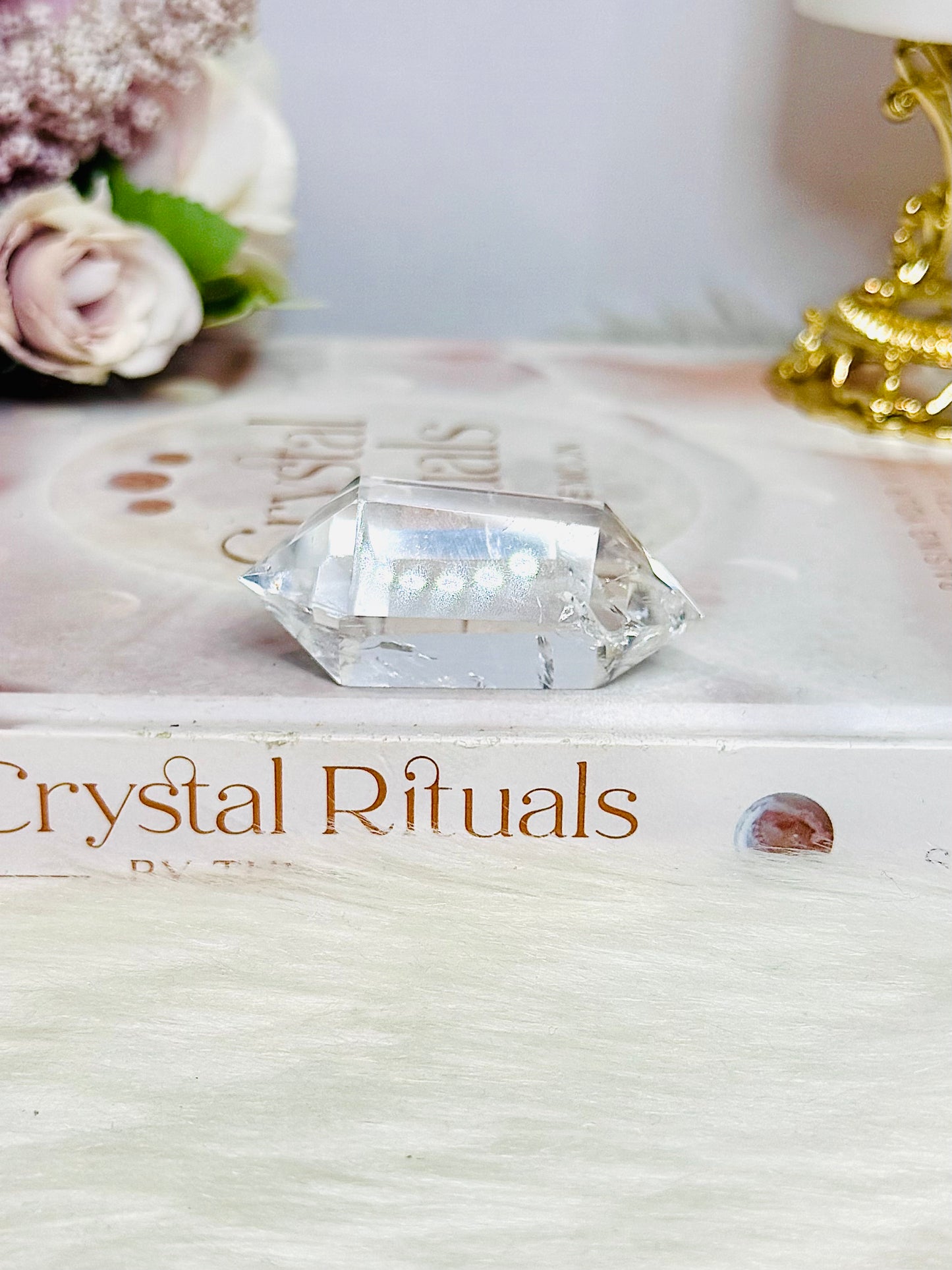 High Grade Clear Quartz Double Terminated Point 6cm