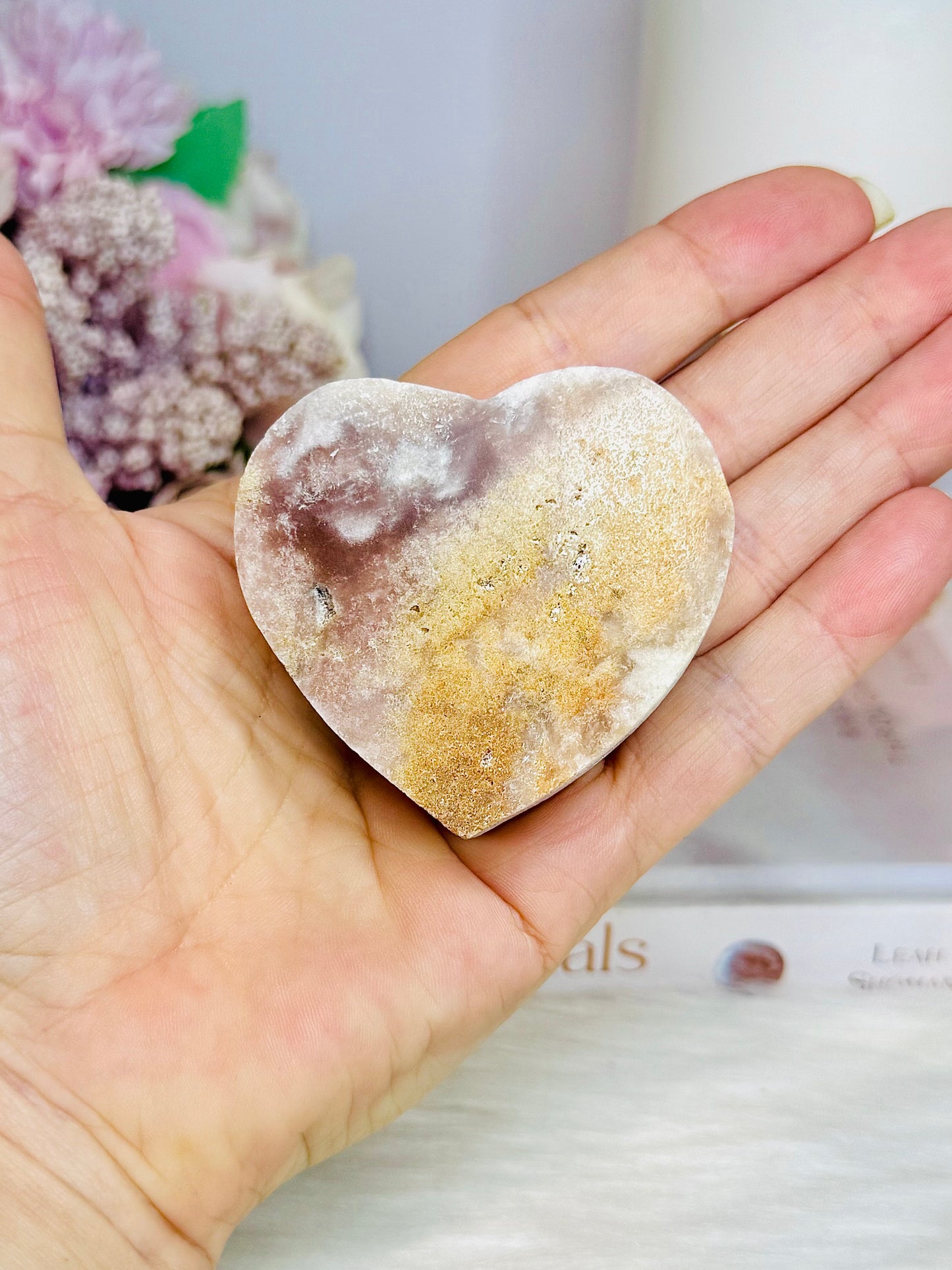 Chunky Pink Amethyst Druzy Heart 6cm