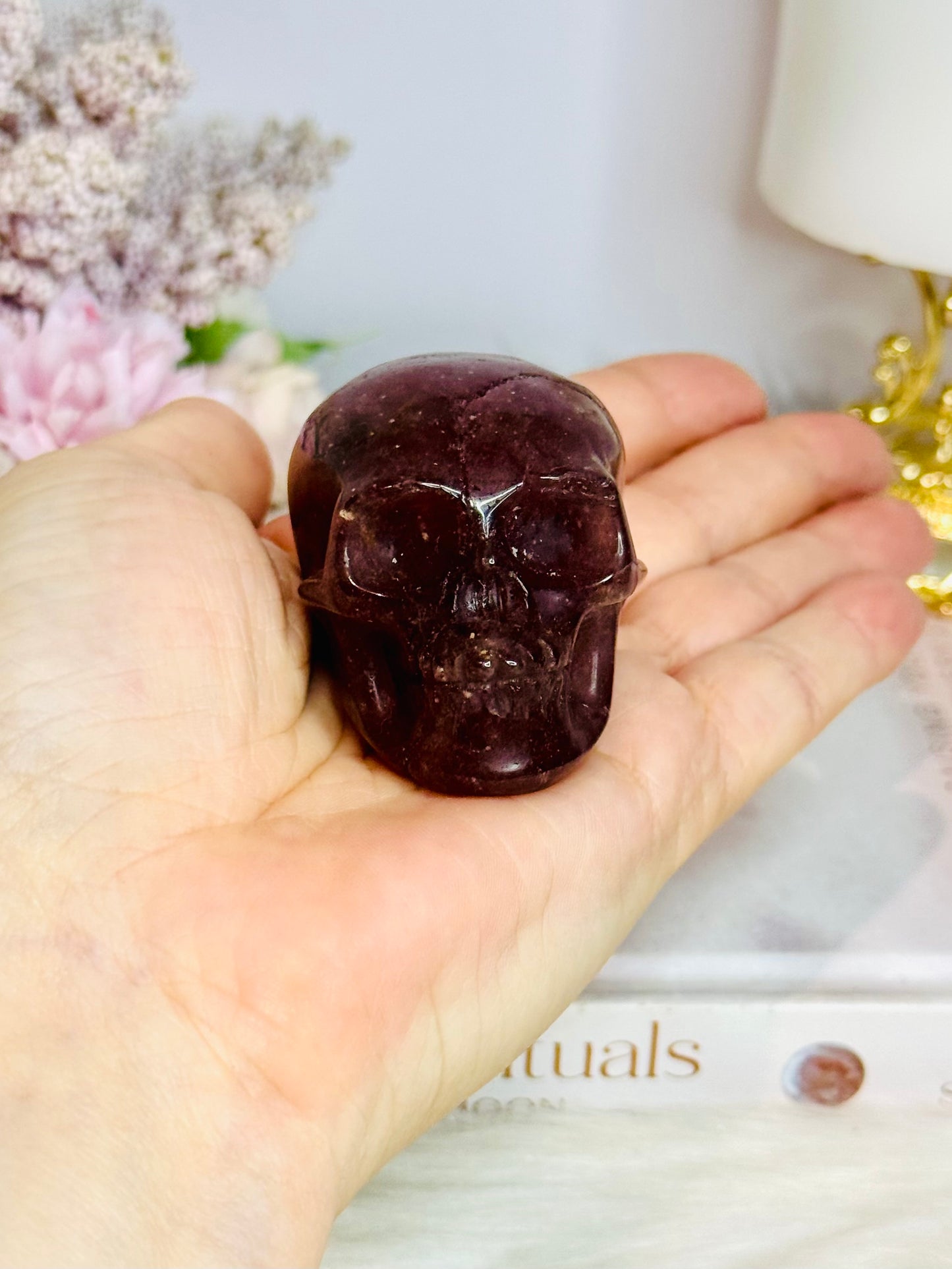 Strawberry Quartz Carved Skull 5.5cm