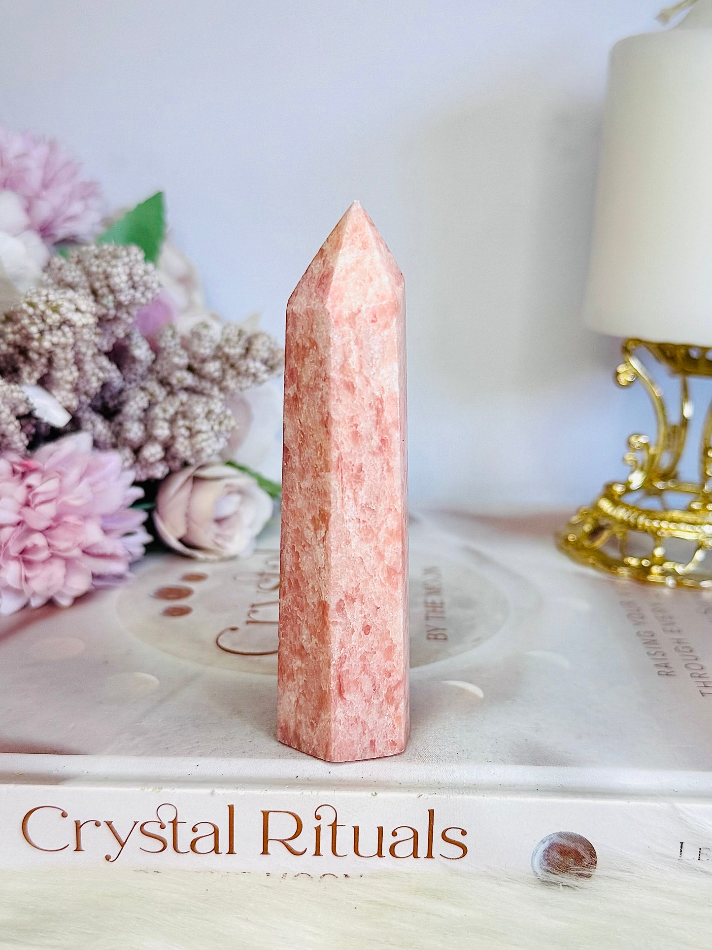 Pink Opal Tower 10.5cm