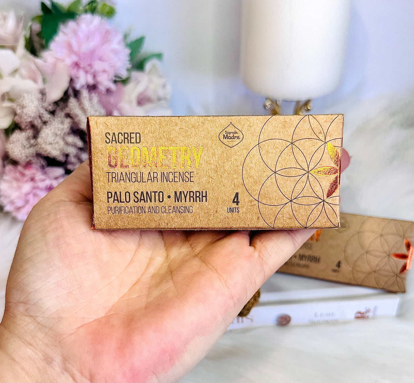 Palo Santo and Myrrh 4 Triangular Incense Sacred Geometry Gift Pack $10 each