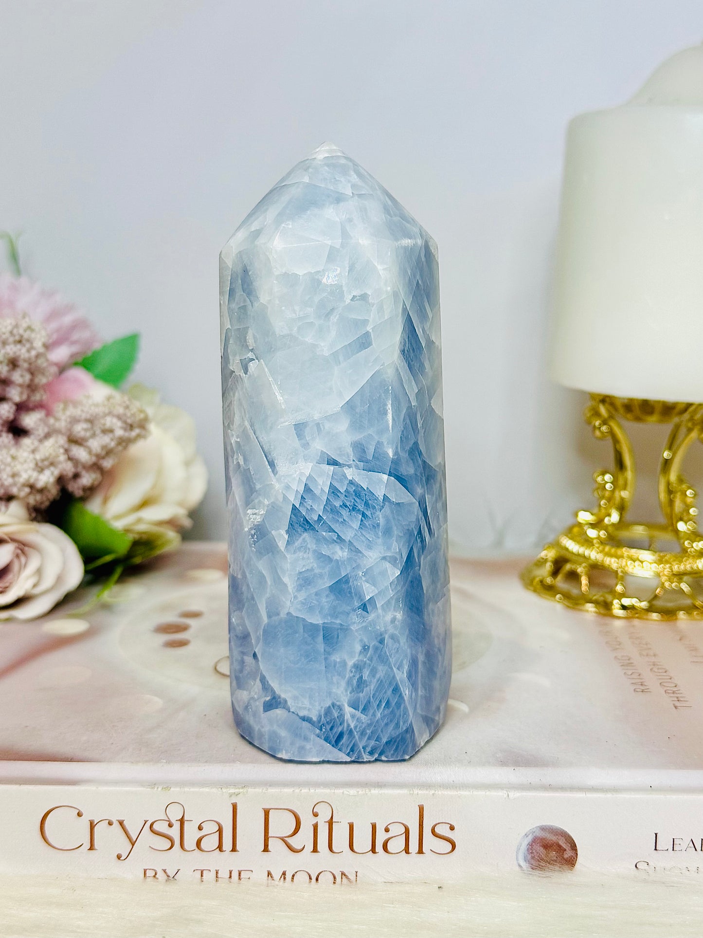 Blue Calcite Large Chunky Tower 12cm