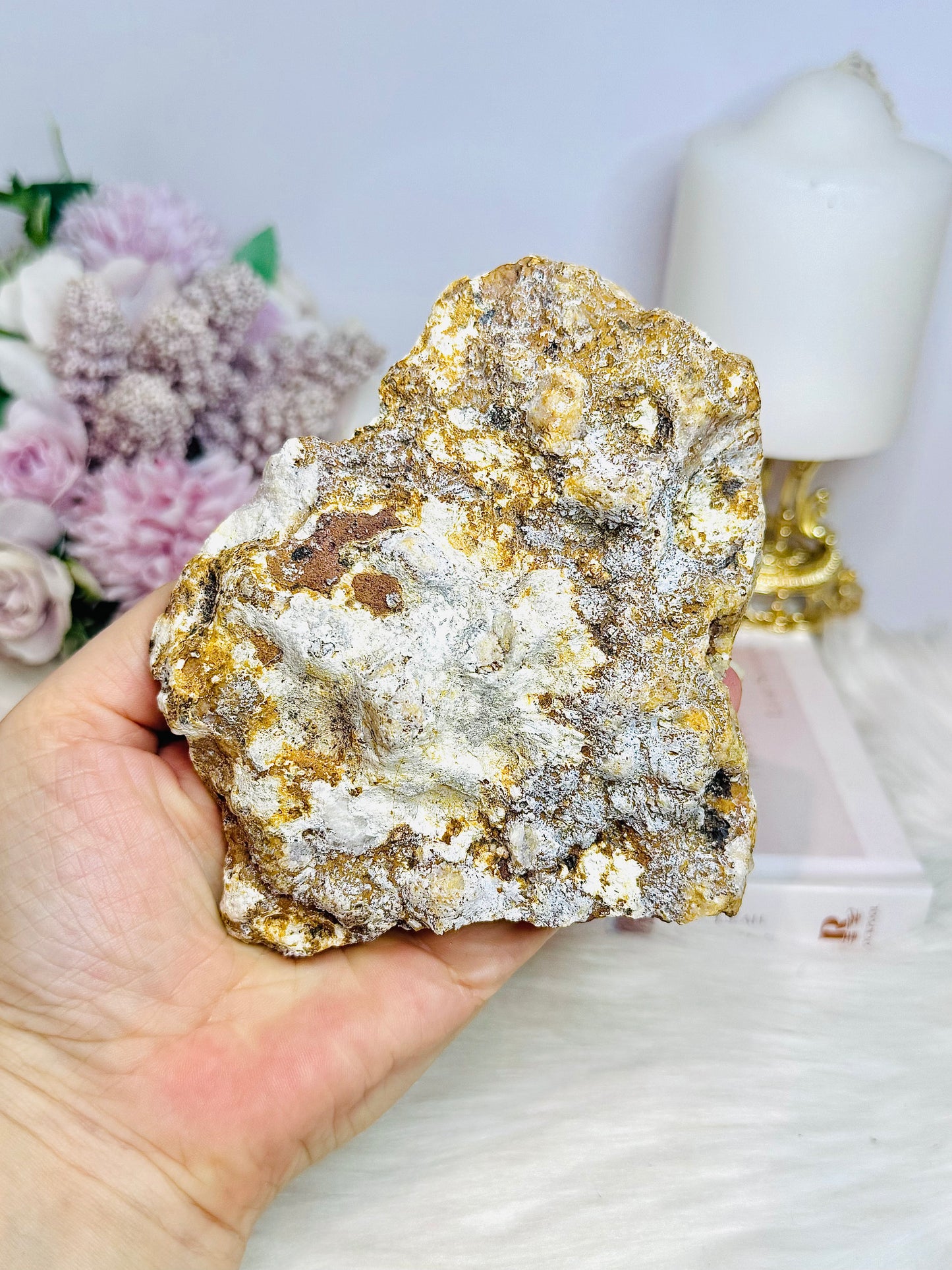 Natural Druzy Pink Amethyst Slab 12cm 373g