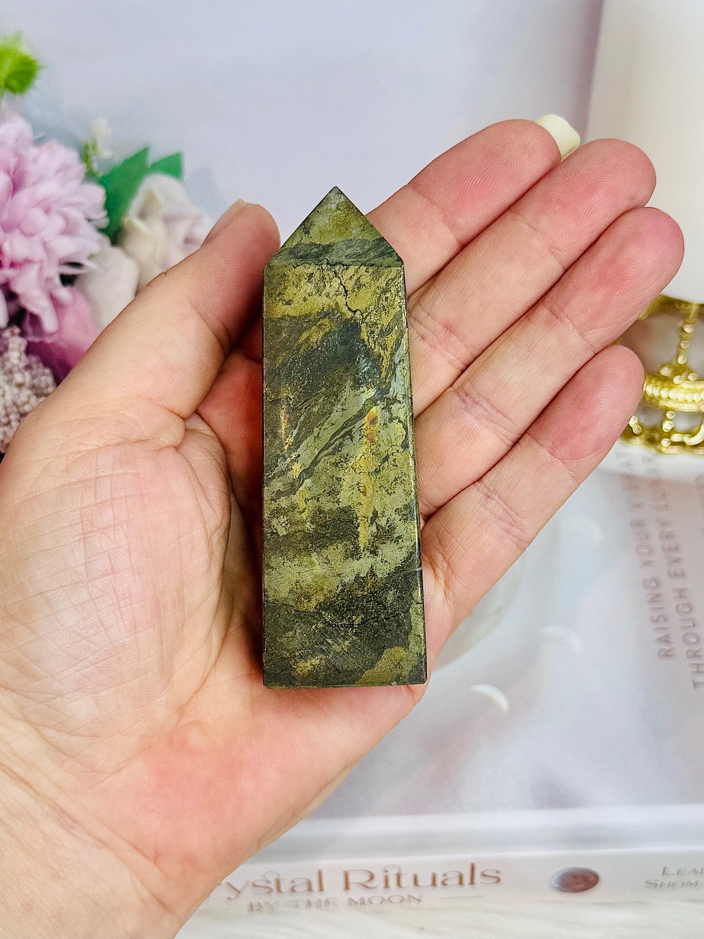 Perfect 9cm Pyrite Carved Chunky Tower