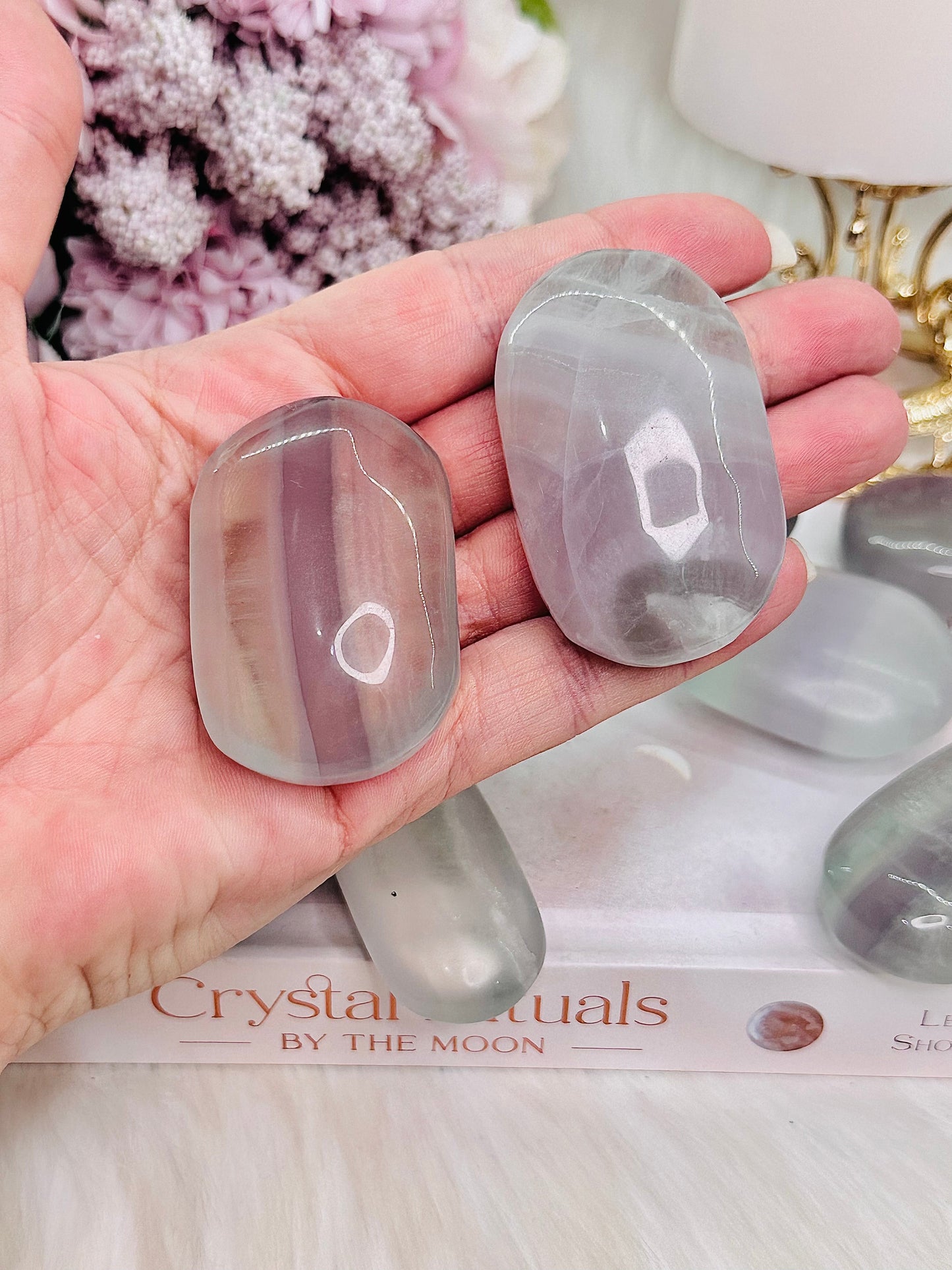 The Most Gorgeous Pastel Fluorite Palm Stones $8 each